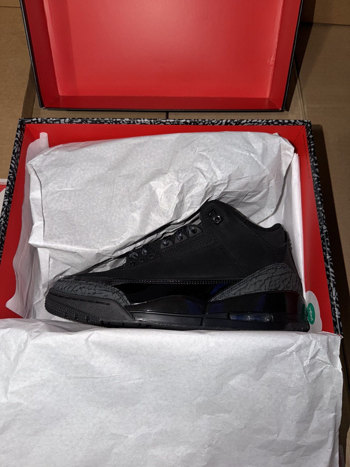 Jordan Brand Air Jordan 3 Retro Black Cat 2025 (Size 9.5) Size US 9.5 / EU 42-43 - 7 Thumbnail