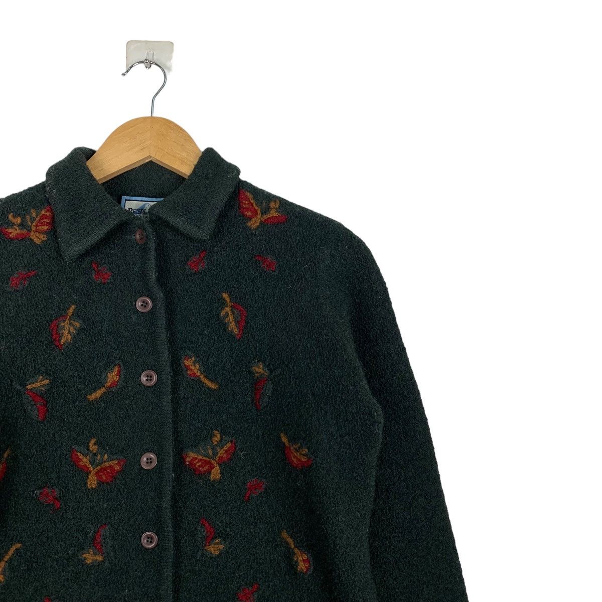 Pendleton PENDLETON Embroidery Logo Dark Green Wool Jacket #1081-C49 Size XL / US 12-14 / IT 48-50 - 5 Thumbnail