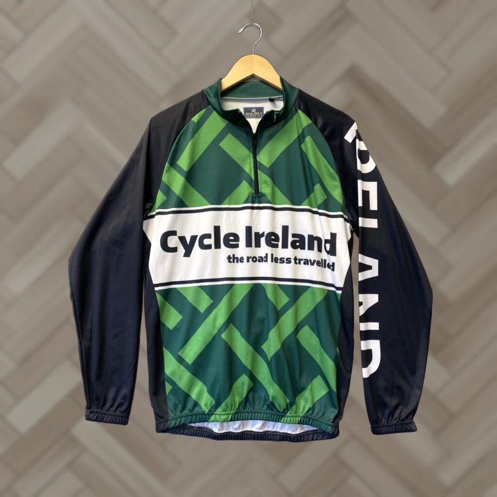 Vintage Dolmen Cycling XL Jersey Men Black Green Graphic Pullover Top /154-33 Size US XL / EU 56 / 4 - 1 Thumbnail