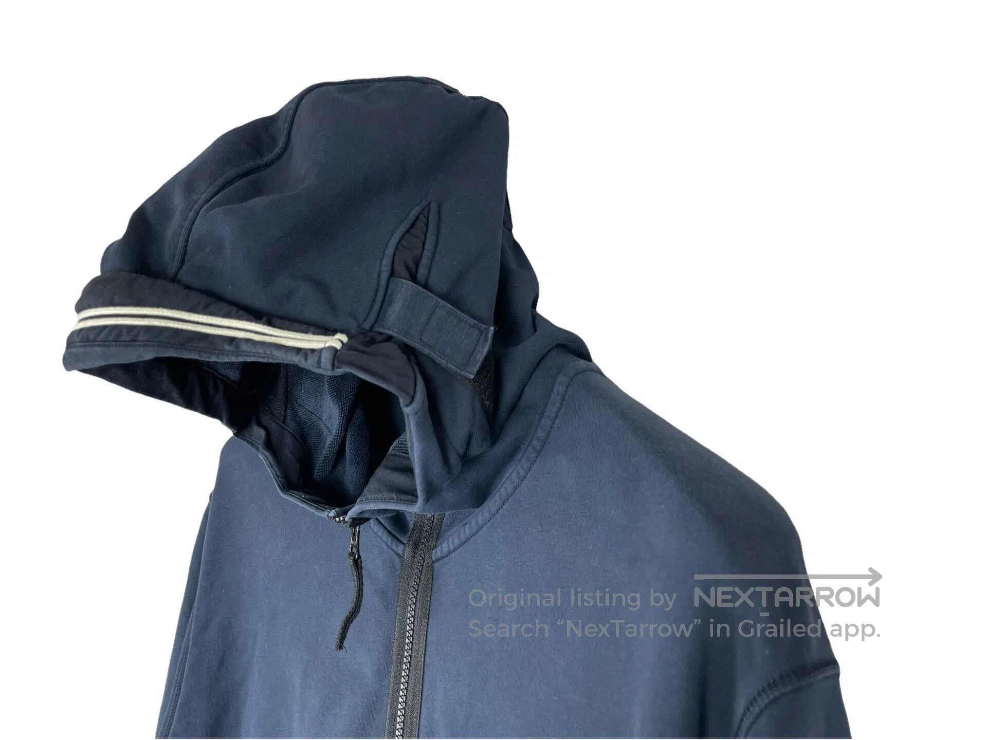 Stone Island STONE ISLAND Dark Blue Sleeve Badge Half Zip Hoodie Size US XL / EU 56 / 4 - 5 Thumbnail