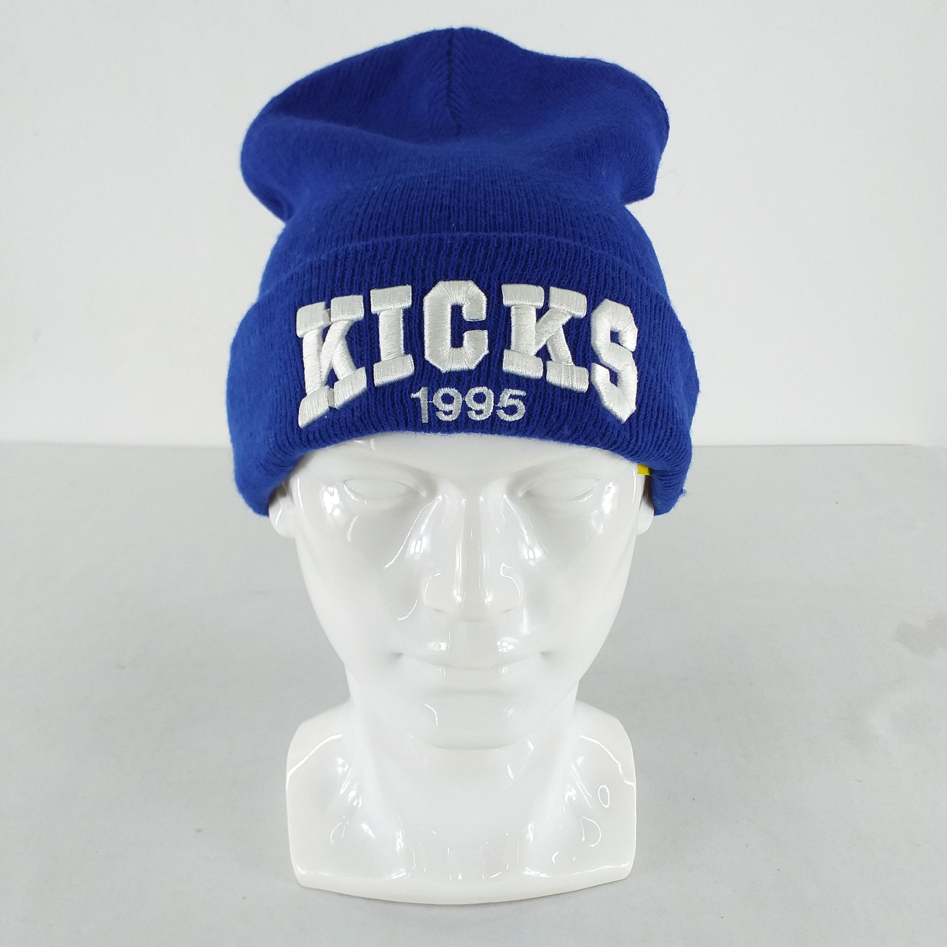 Japanese Brand Kicks 1995 Embroidery Snow Cap Hat Beanie -BN235 Size ONE SIZE - 1 Thumbnail