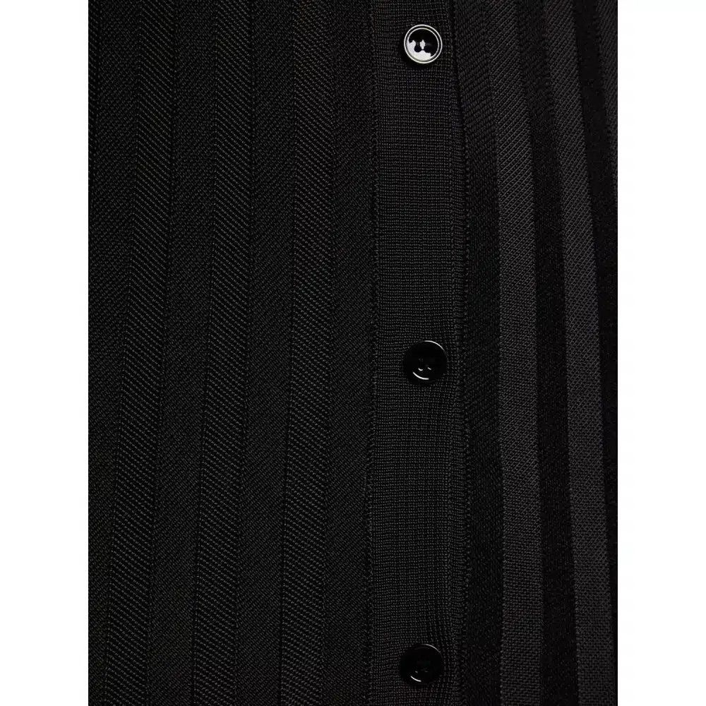Tom Ford o1loc1c0326 CAK377 Viscose Cardigan Shirt in Black Size M / US 6-8 / IT 42-44 - 4 Thumbnail