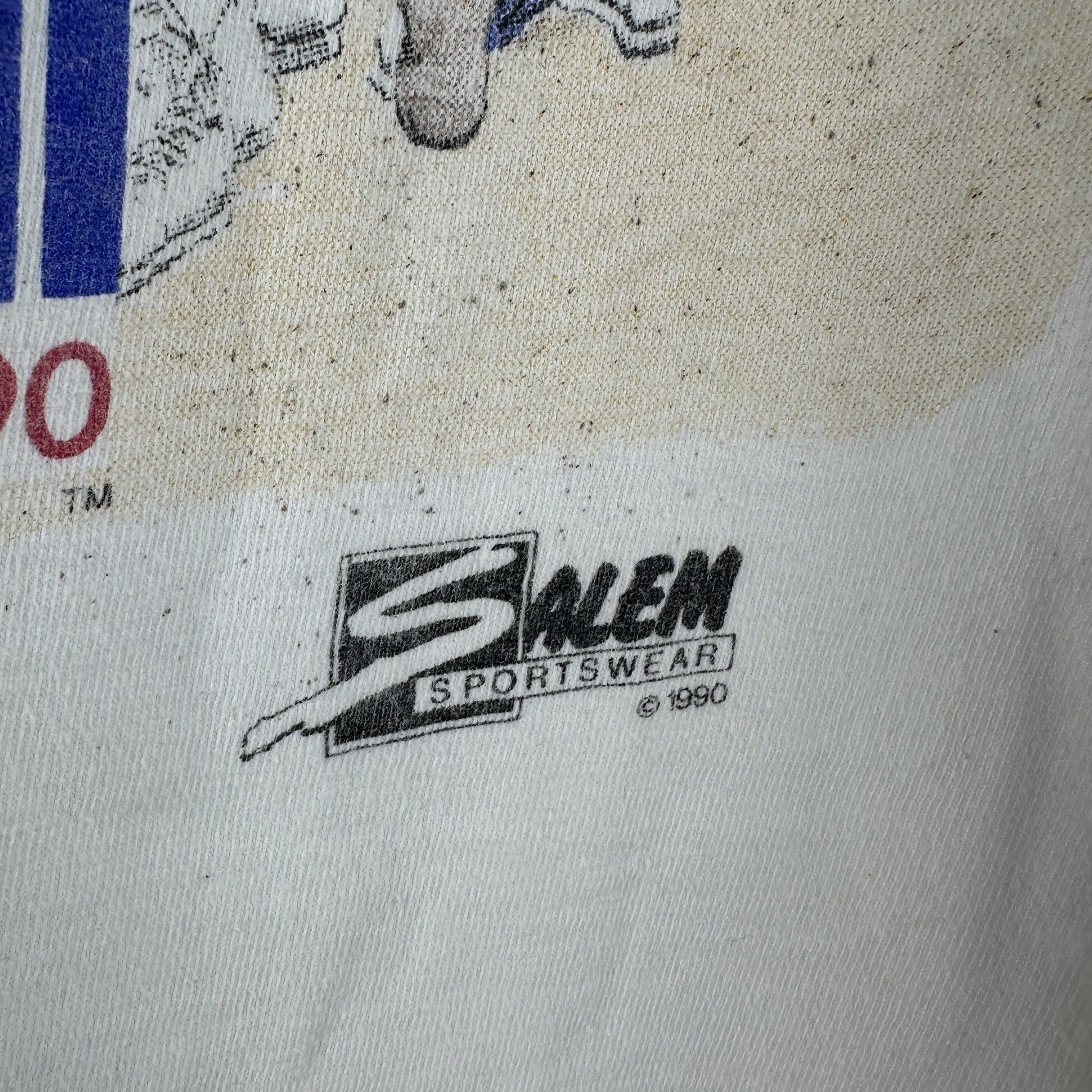 Vintage Vintage 1990 NBA All Star Weekend Caricature Salem T-shirt Size US L / EU 52-54 / 3 - 4 Thumbnail