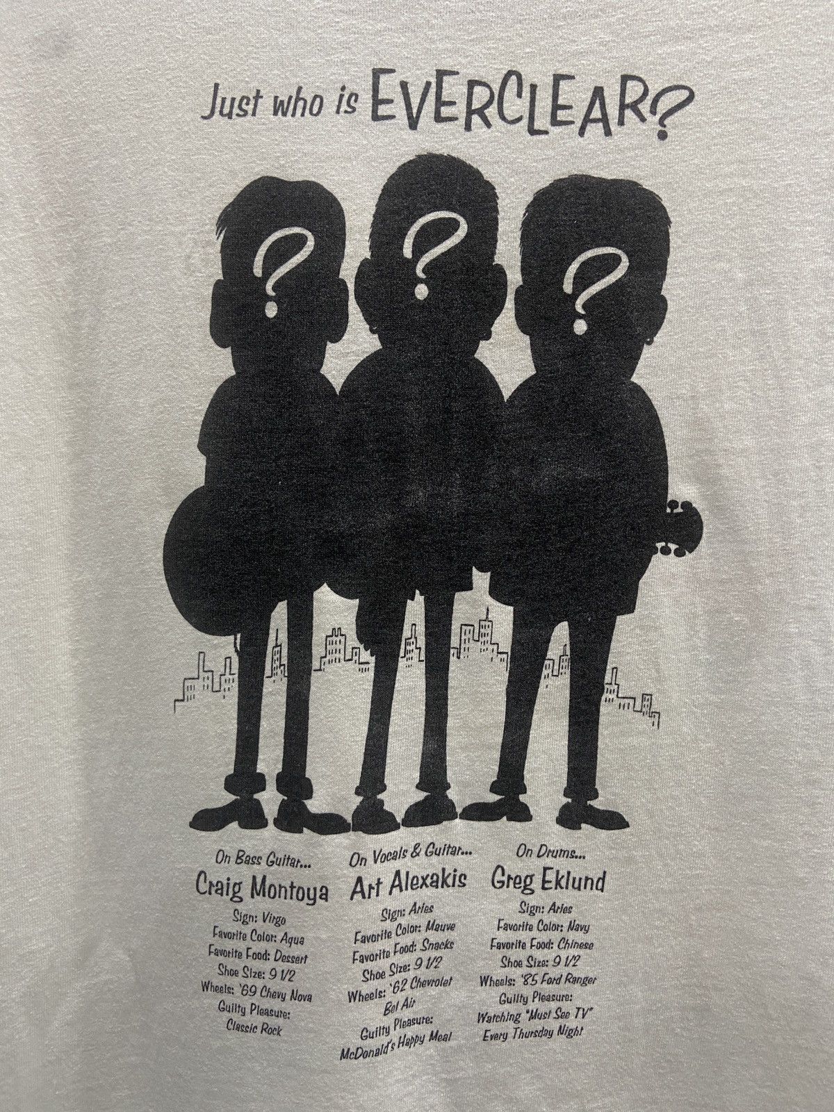 Vintage 90s Everclear Alternative Rock tour Band TShirt
