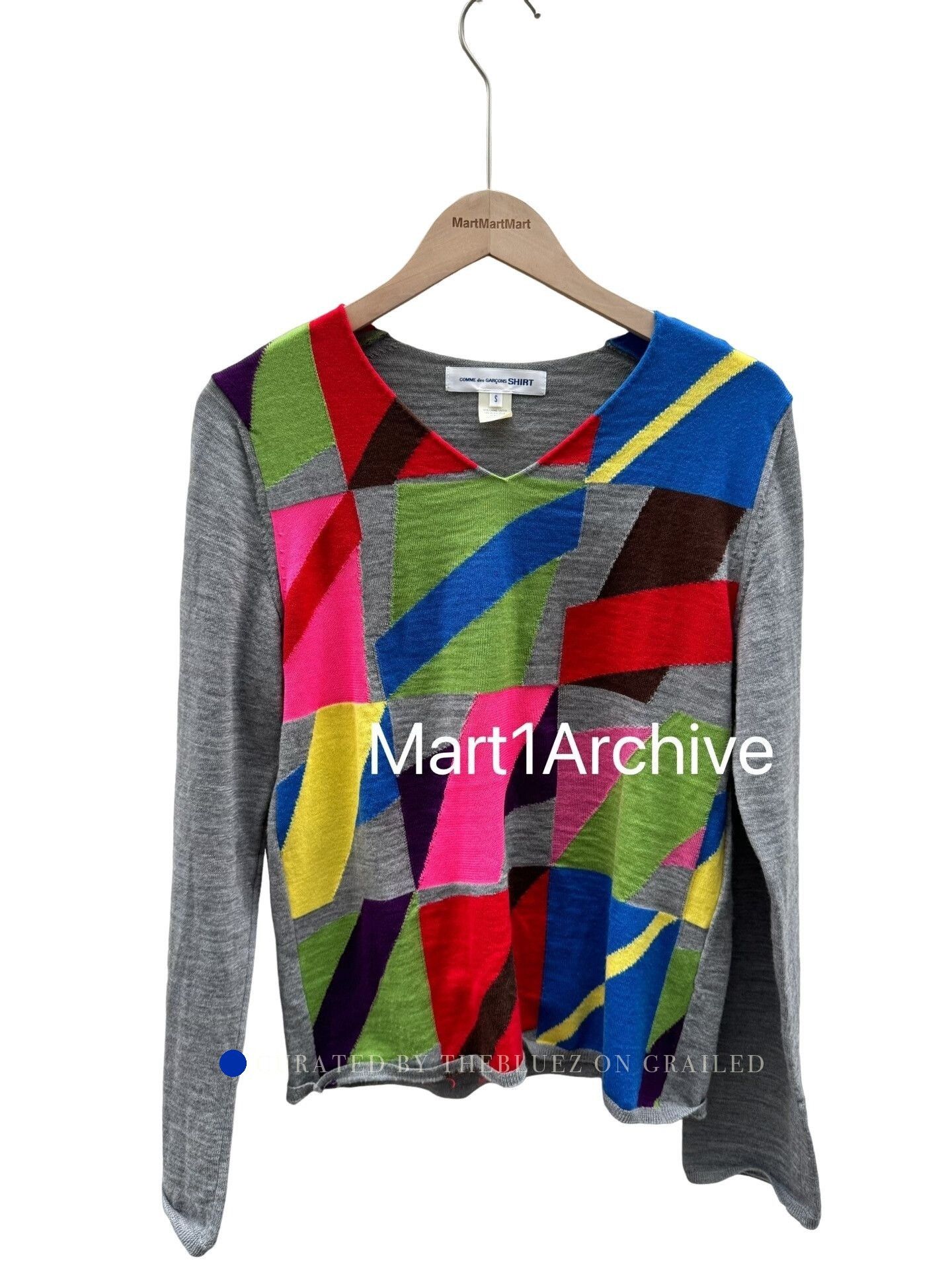 Comme des Garcons Multi Colored Geometric Long Sleeve Shirt Size US S / EU 44-46 / 1 - 1 Thumbnail