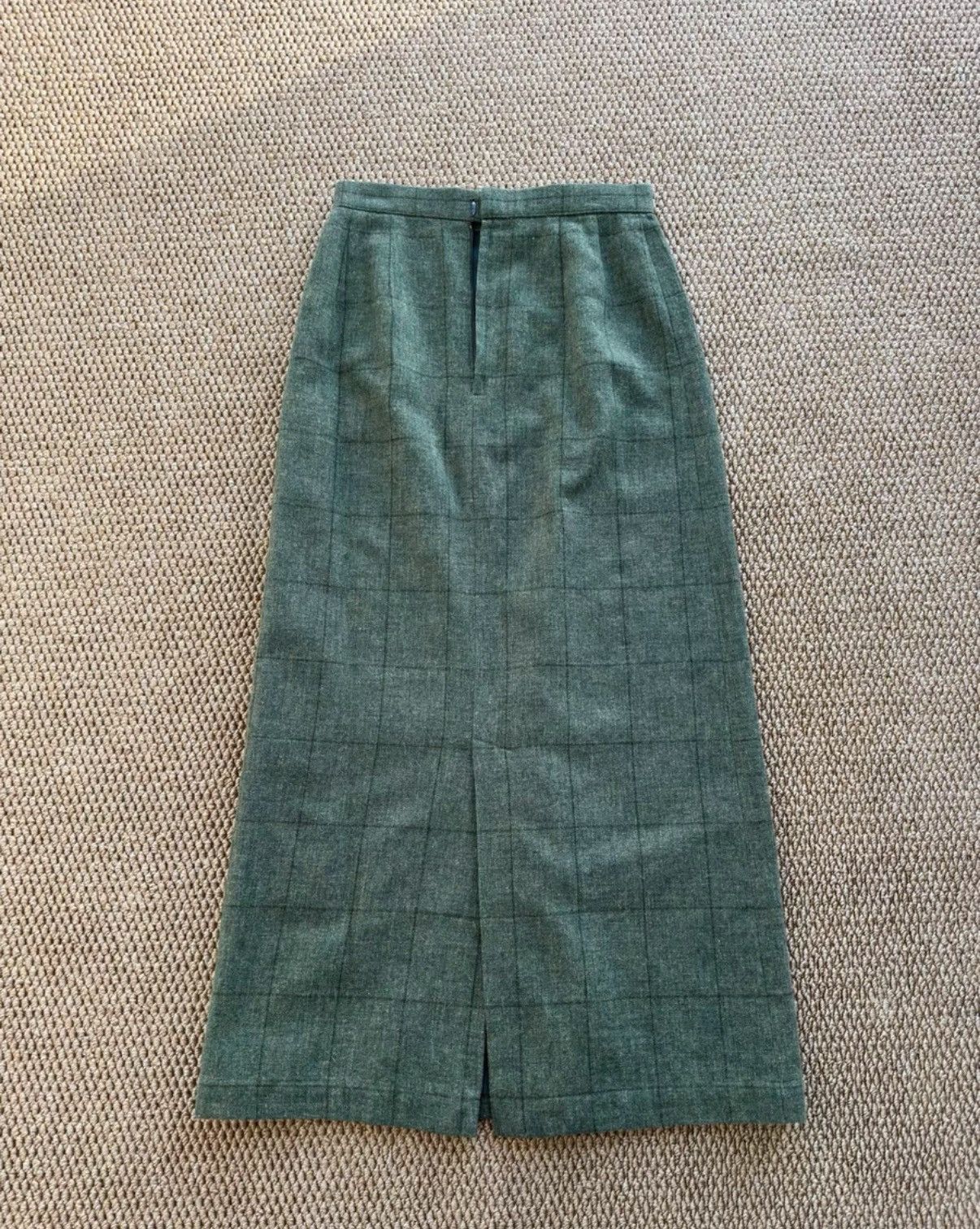 Comme des Garcons COMME des GARÇONS AD1995 Matcha Wool Plaid Skirt K23 Size 26" / US 2 / IT 38 - 1 Thumbnail