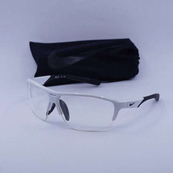 Nike Nike RUN X2 D 101 Sunglasses White/Black Shield Frame, Clear Size ONE SIZE - 9 Thumbnail