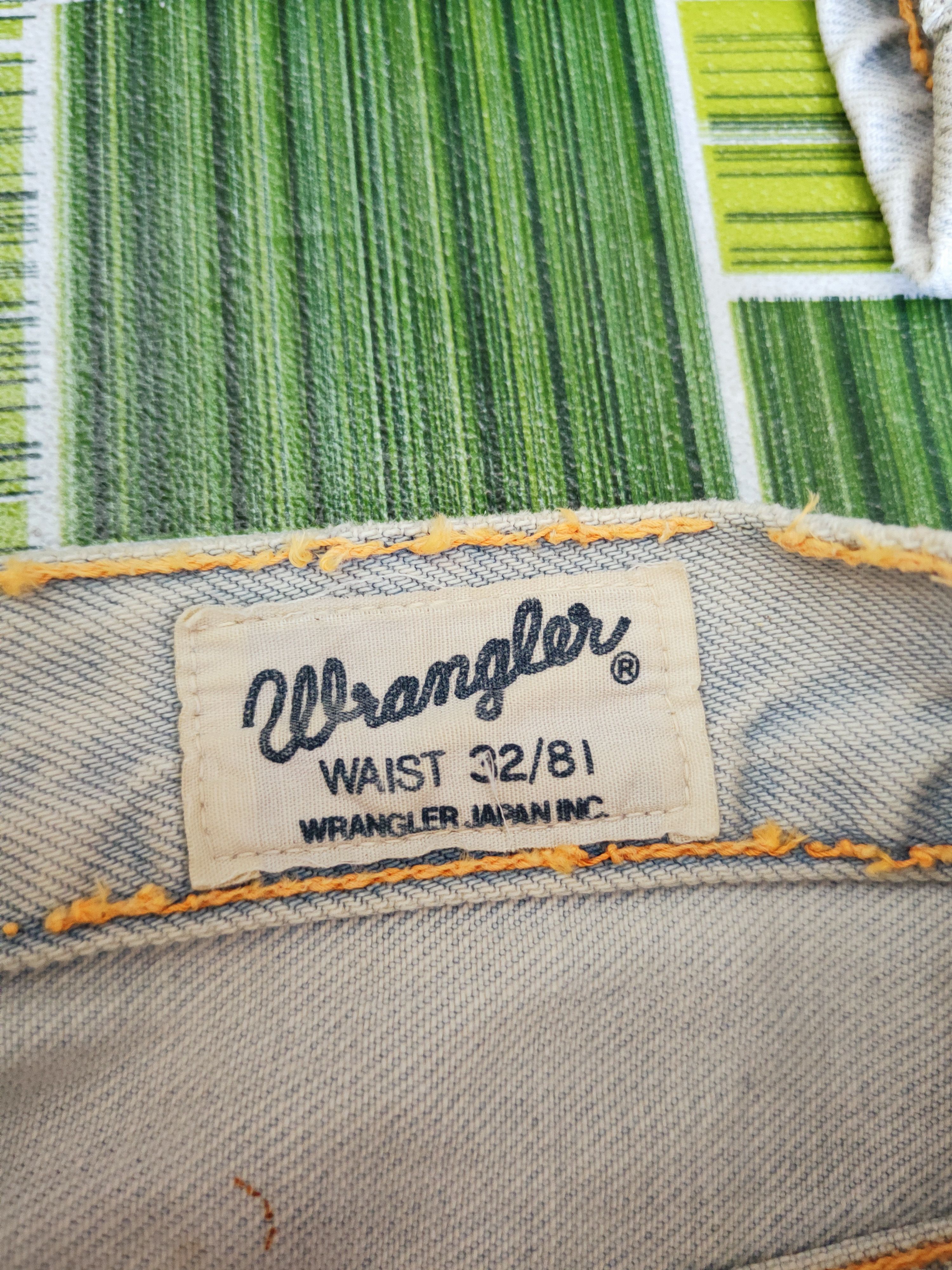 Japanese Brand Wrangler Blue Faded Distressed Ripped Jeans #W542 Size US 32 / EU 48 - 16 Thumbnail