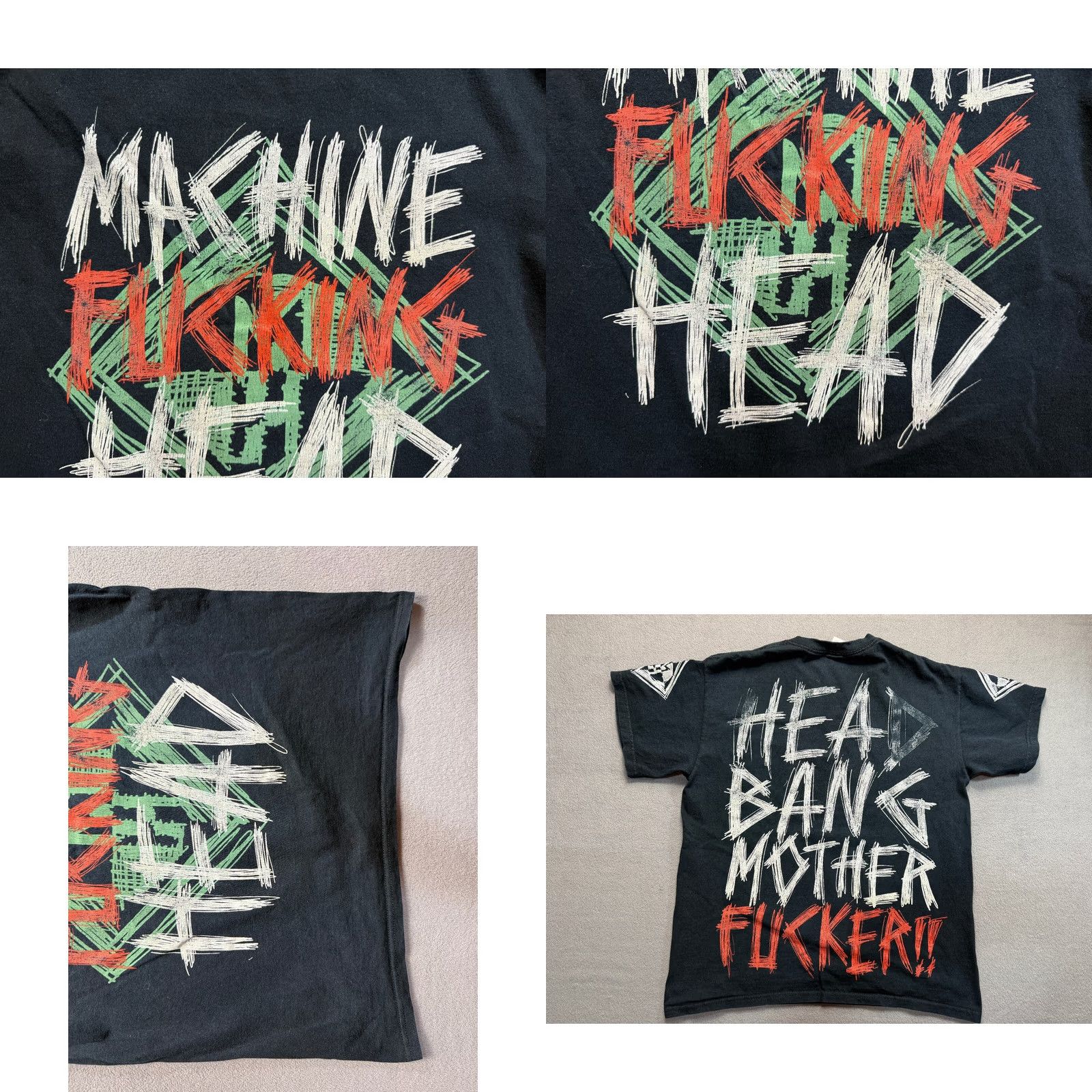 Gildan Vintage Gildan Black T-Shirt Mens M Head bang Machine Head Classic Shirt Mens Black M Size US M / EU 48-50 / 2 - 8 Thumbnail