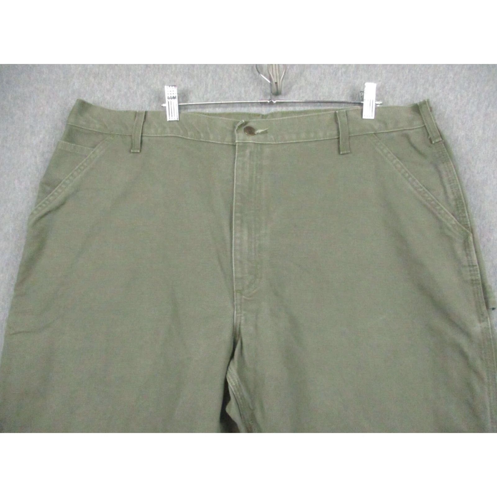 Carhartt VINTAGE Carhartt Original Dungaree Fit Carpenter Pants Green 42x30 B151 Canvas Size US 42 / EU 58 - 3 Thumbnail