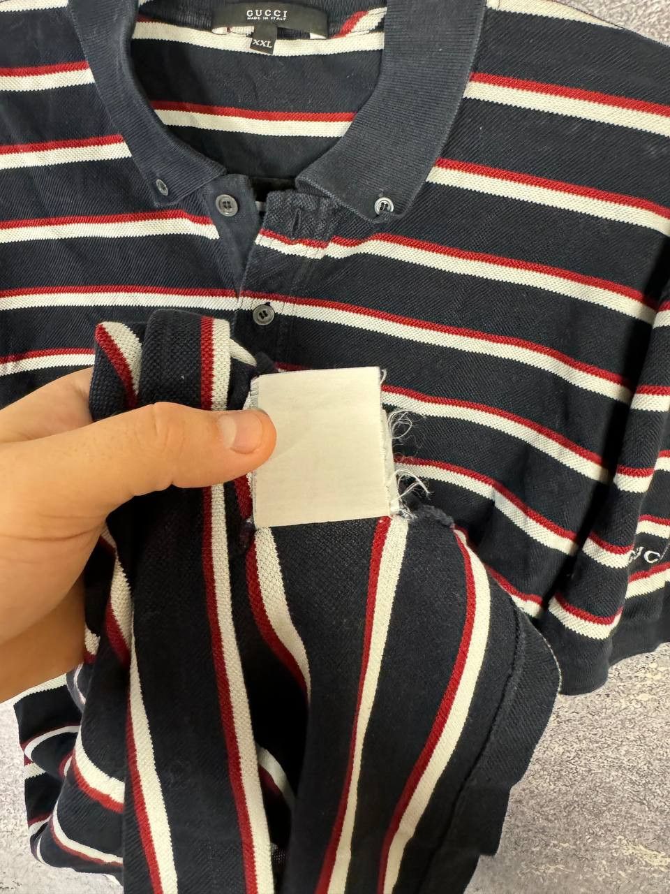 Gucci Vintage Gucci Striped Polo Y2k Oldmoney Men's 2XL Size Size US XXL / EU 58 / 5 - 14 Thumbnail