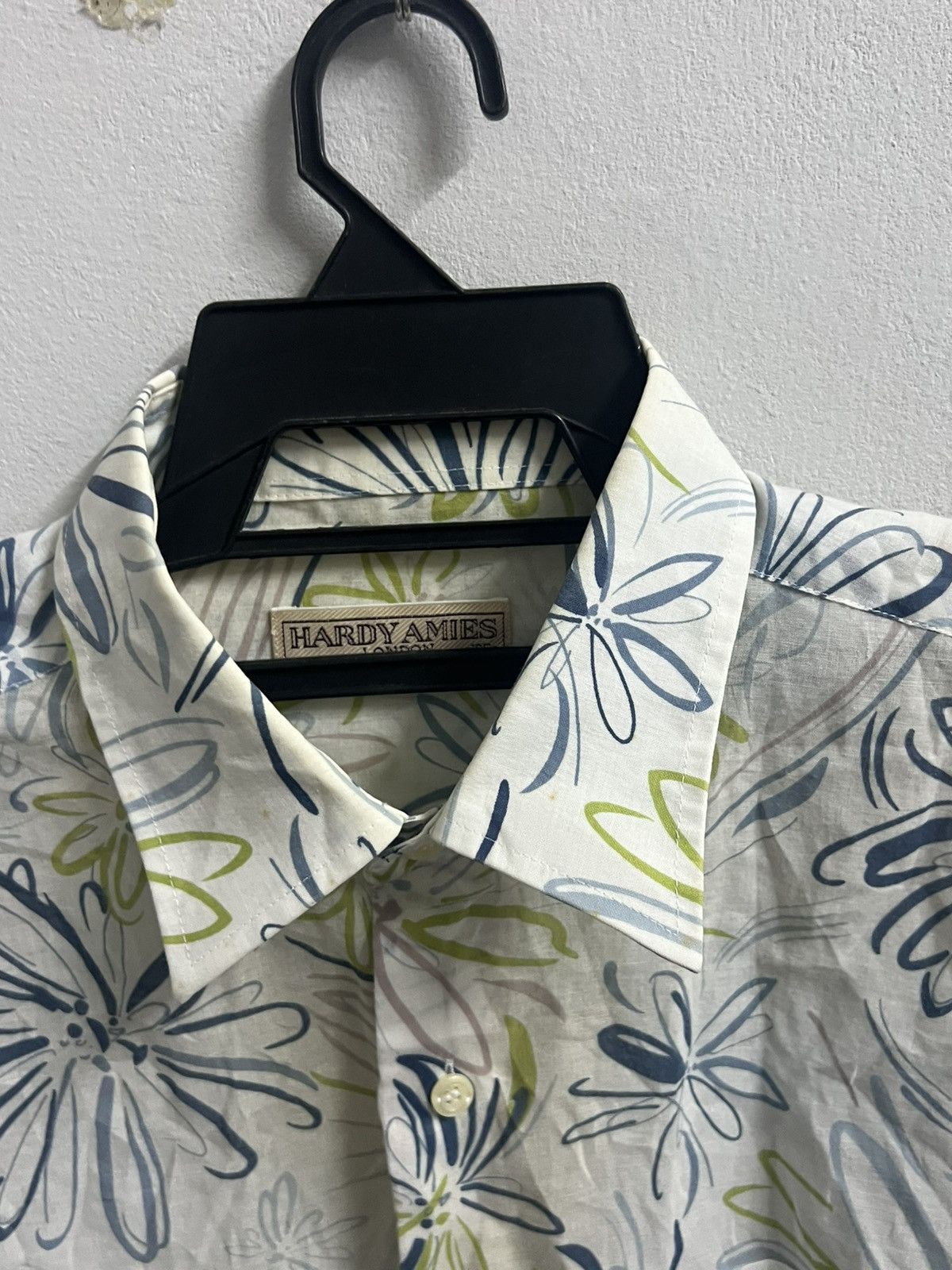 Hardy Amies × Vintage Hardy Amies Vintage Fitted Hawaii button up shortsleeve Size US L / EU 52-54 / 3 - 2 Thumbnail