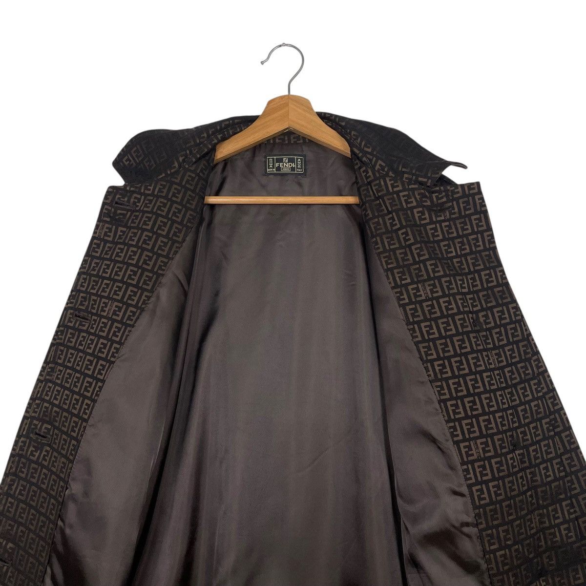 Fendi Vintage Fendi Zucca Monogram Trenchcoat Size M / US 6-8 / IT 42-44 - 13 Thumbnail