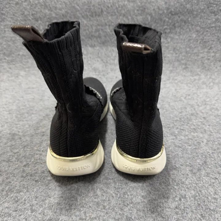 Louis Vuitton Louis Vuitton Black Mid-Cut Sneakers -2508 Size US 5.5 / EU 38 - 3 Thumbnail