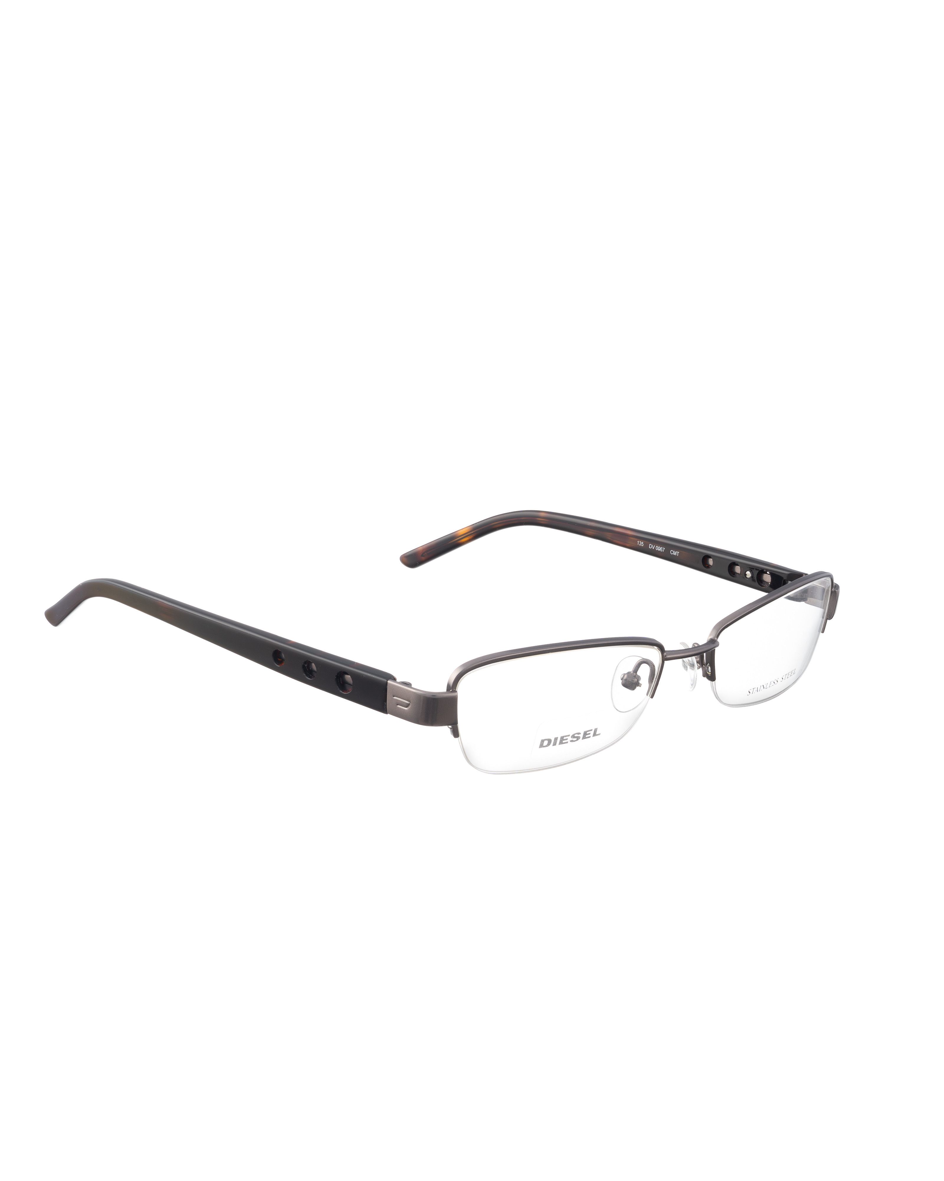 Diesel Diesel 00s Cat Eye Silver and Graphite Havana Glasses Size ONE SIZE - 1 Thumbnail