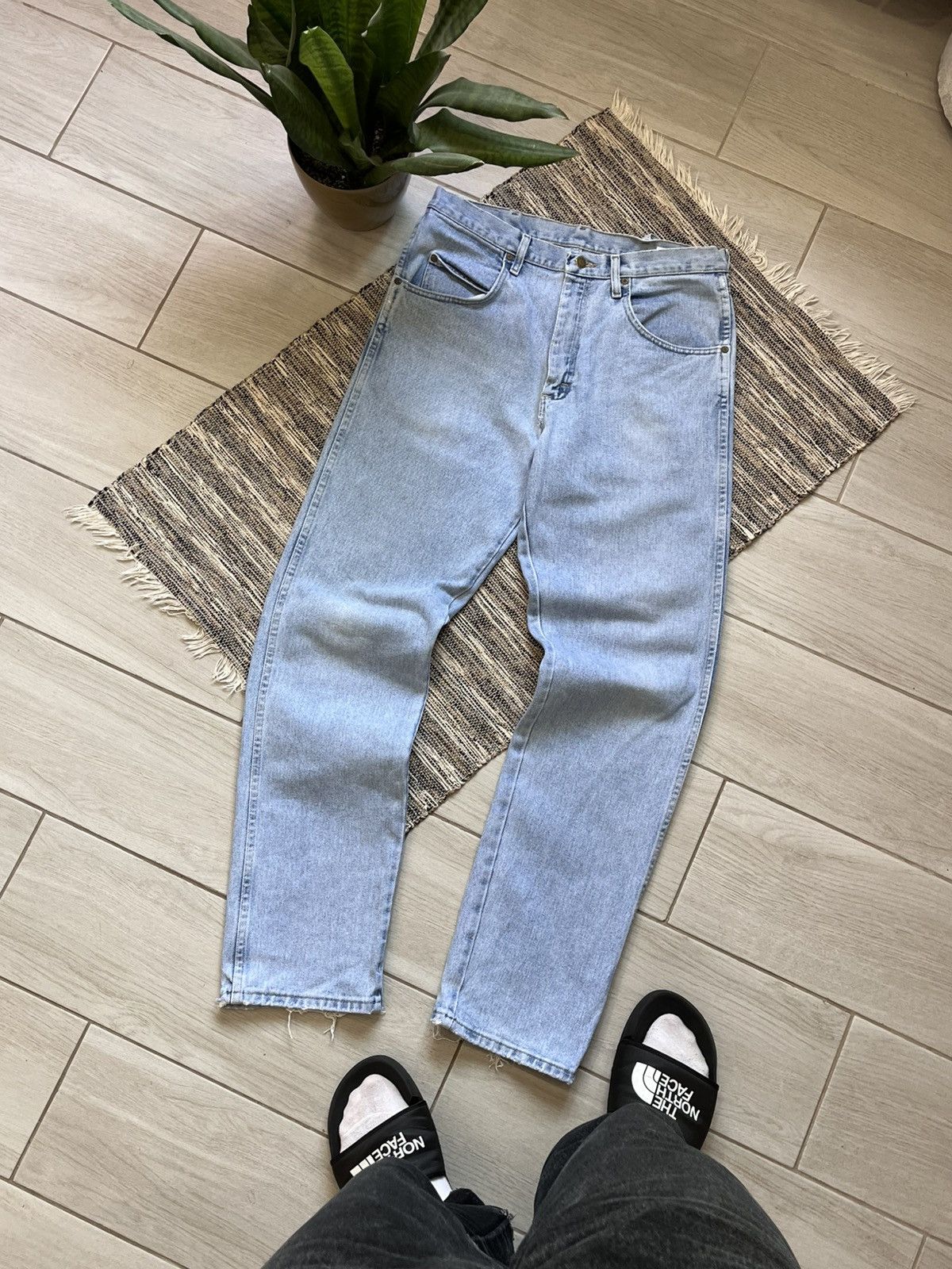 Vintage × Wrangler Vintage Wrangler Jeans washed distressed denim blue Size US 34 / EU 50 - 2 Thumbnail