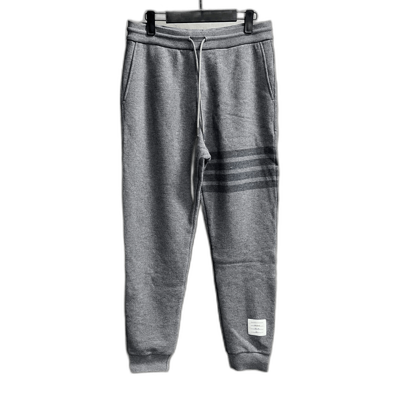 Thom Browne Thom Browne Gray Classic Sweats with Stripes Size US 26 / EU 42 - 1 Thumbnail