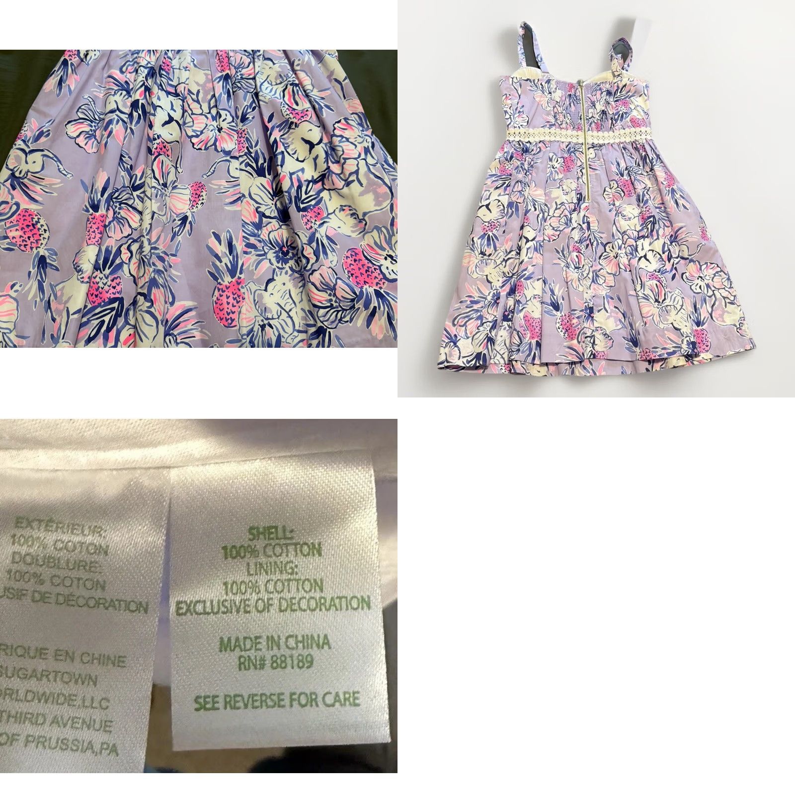 Lilly Pulitzer Lilly Pulitzer Devyn Floral Dress Lavender Size 2 Women Size XS / US 0-2 / IT 36-38 - 8 Thumbnail