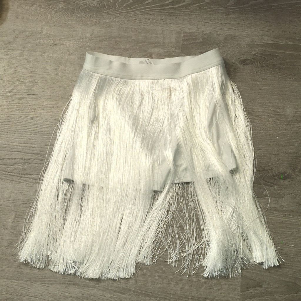 Other Halara High Waisted 2-in-1 Side Pock Fringe Midi Skirt med Size 24" / US 00 / IT 34 - 2 Thumbnail