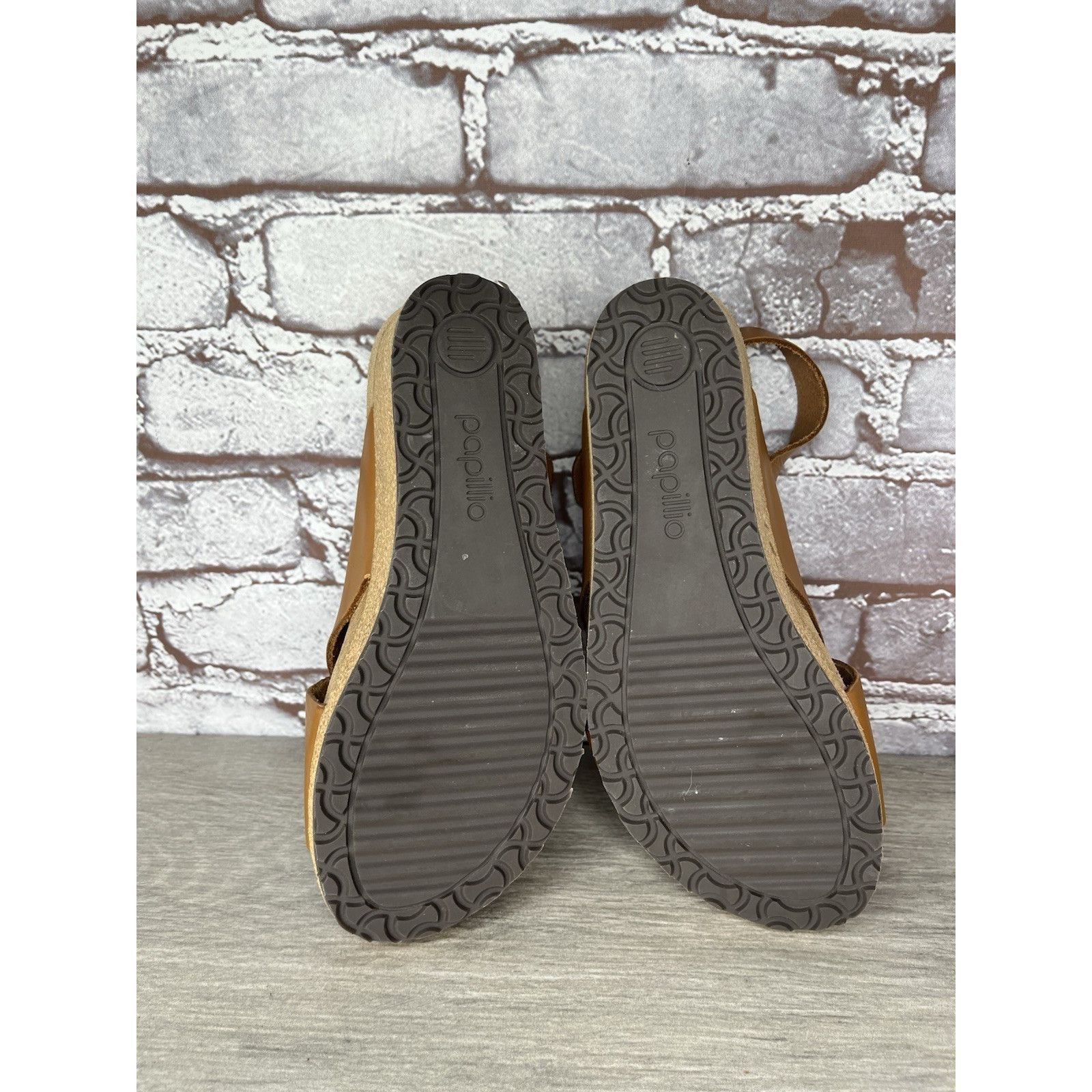 Birkenstock Birkenstock Papillio Samira Ginger Brown Leather Cork Wedges Size US 6.5 / IT 36.5 - 21 Thumbnail