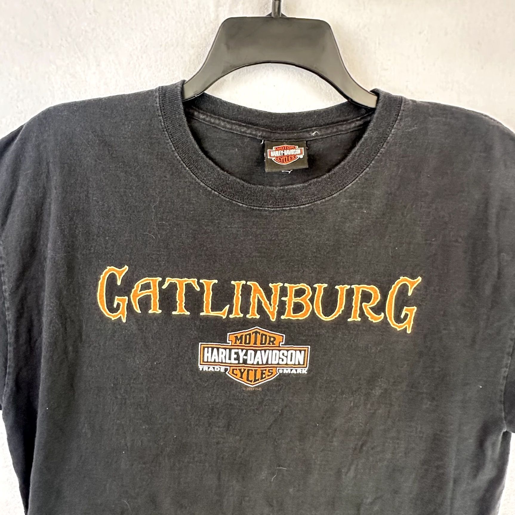 Harley Davidson Harley-Davidson Shirt Mens XL Black Gatlinburg Smoky Mountain 2010 2012 Tee Stratman Size US XL / EU 56 / 4 - 6 Thumbnail