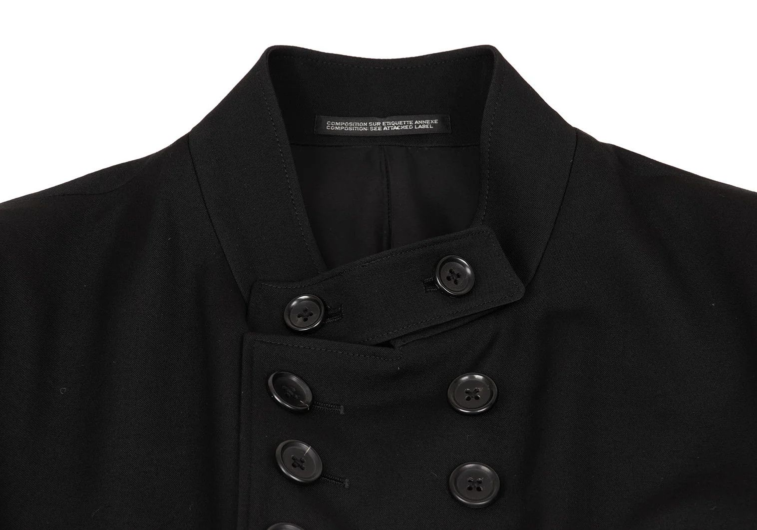 Yohji Yamamoto Yohji Yamamoto Wool Gabardine Long Jacket Black Size US M / EU 48-50 / 2 - 3 Thumbnail