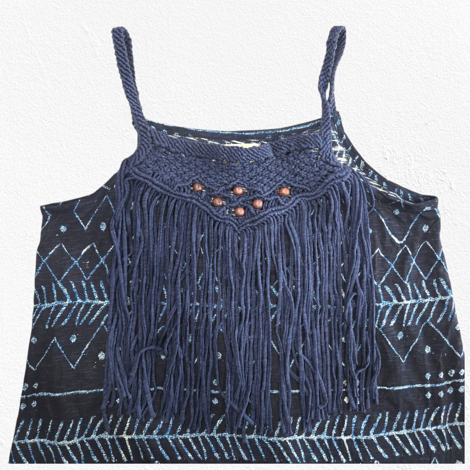 Denim & Supply Ralph Lauren Denim & Supply Ralph Lauren Boho Macrame Fringe Tank Large Size L / US 10 / IT 46 - 3 Thumbnail