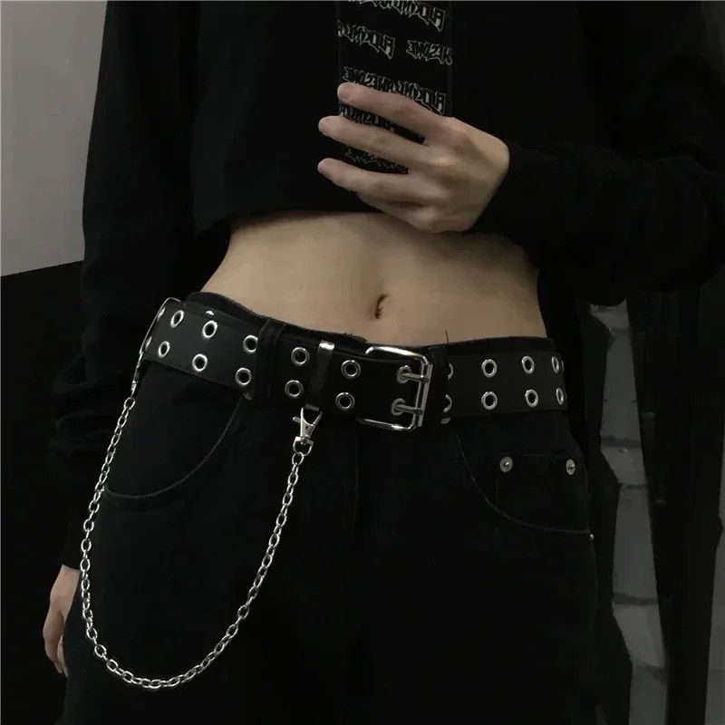 Jewelry Double Ring Belts Double Hole Eyelet Belt Size ONE SIZE - 1 Thumbnail