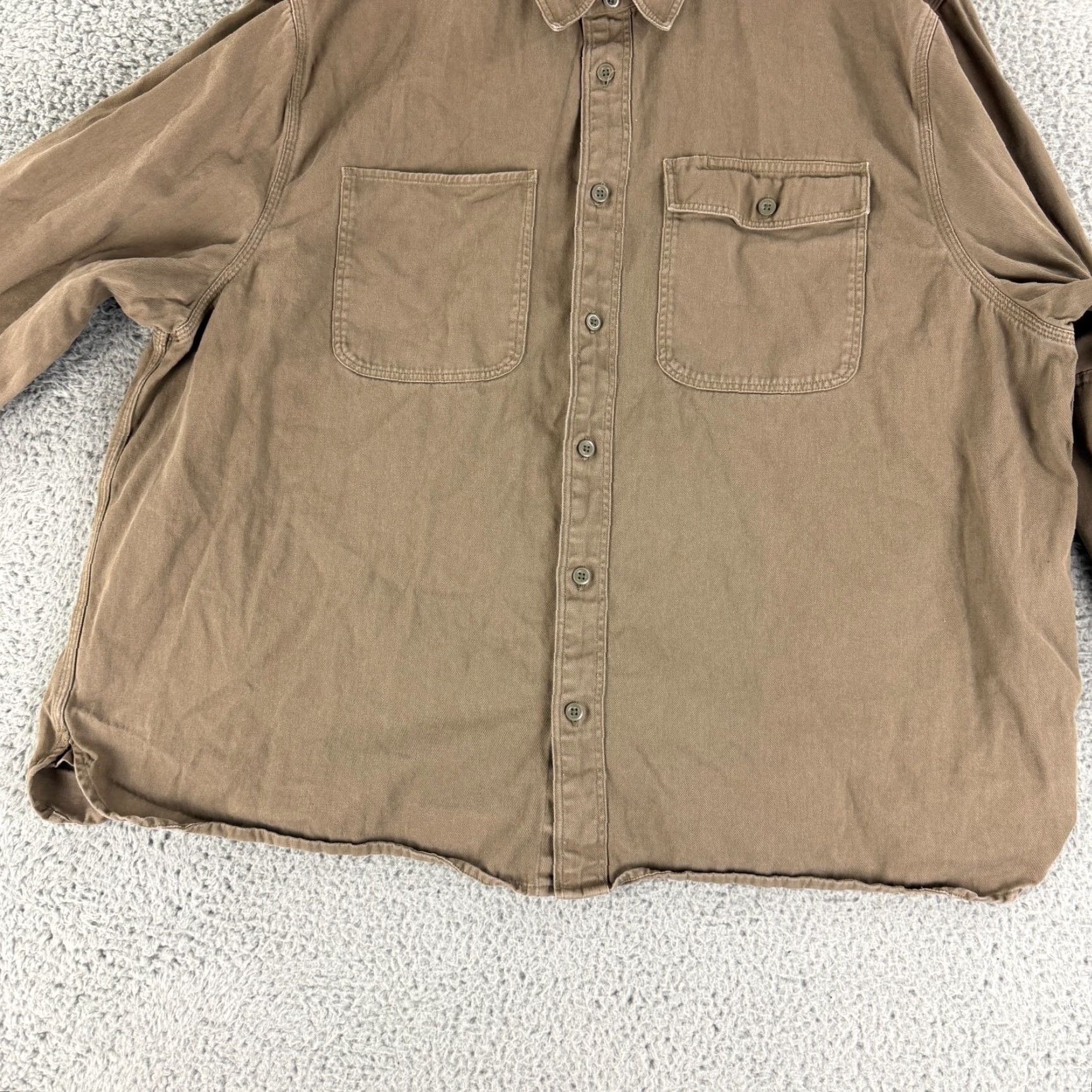 Madewell Madewell Button-Up Shirt Mens XXXL Brown Long Sleeve Casual Cotton Shirt Size US XXL / EU 58 / 5 - 6 Thumbnail