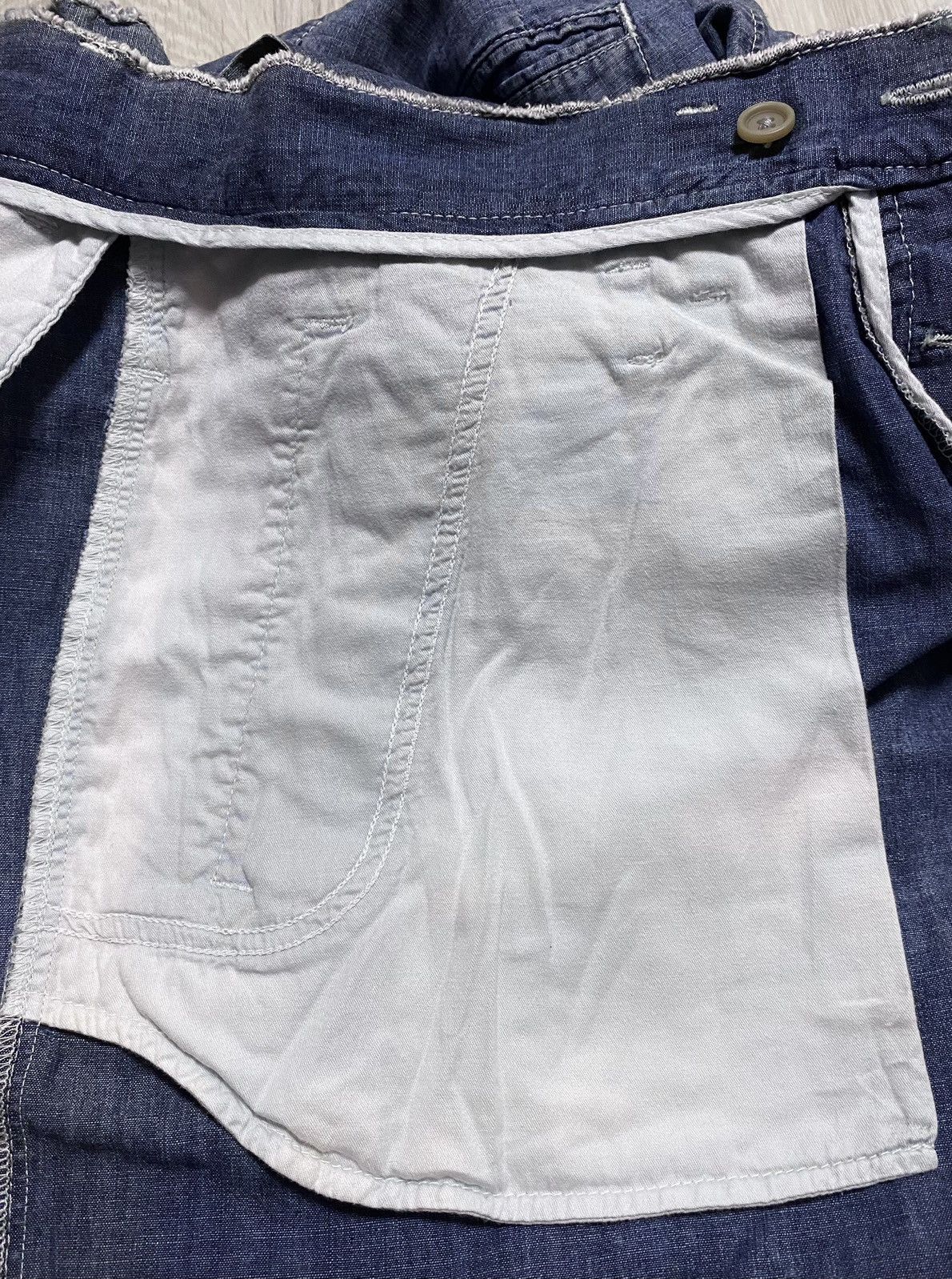 Dolce & Gabbana Dolce & Gabbana Washed Blue Distressed Jeans Shorts Size US 34 / EU 50 - 19 Thumbnail