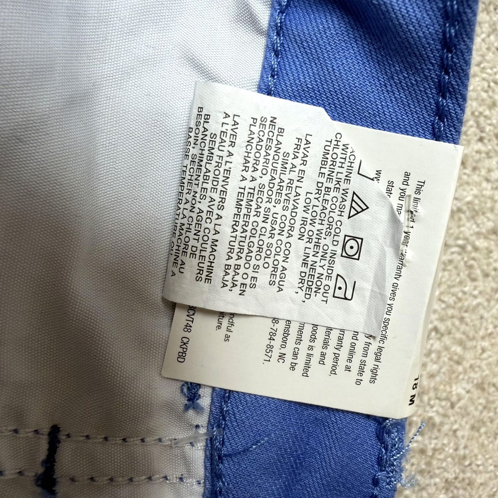 Lee Lee Womens 18 Blue Twill Bermuda Stretch Casual Summer Shorts Size 40" / US 18 - 5 Thumbnail