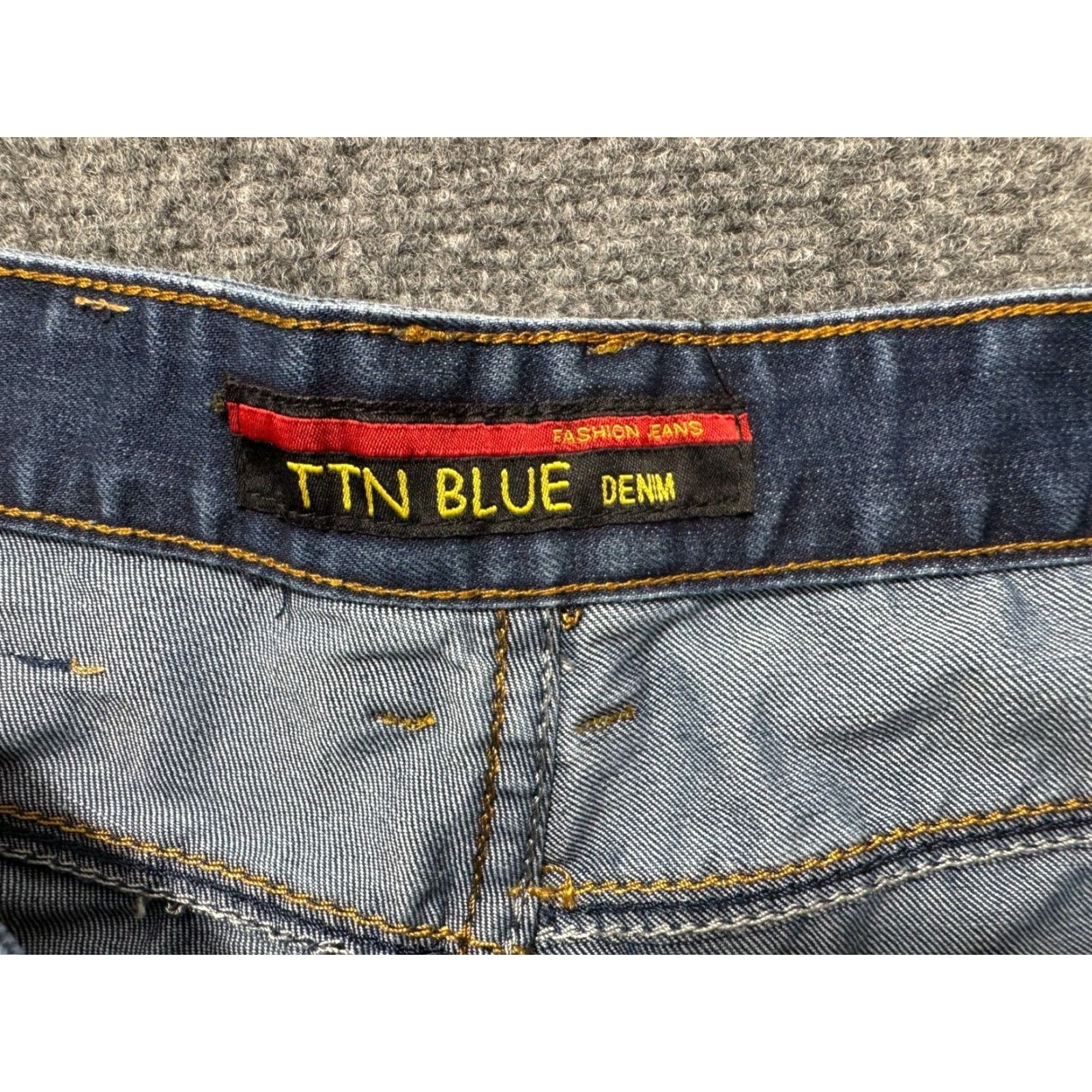 Denime TTN Blue Denim T8904 Men's Jeans Size 32×32 Faded (30×31) Size US 30 / EU 46 - 3 Thumbnail
