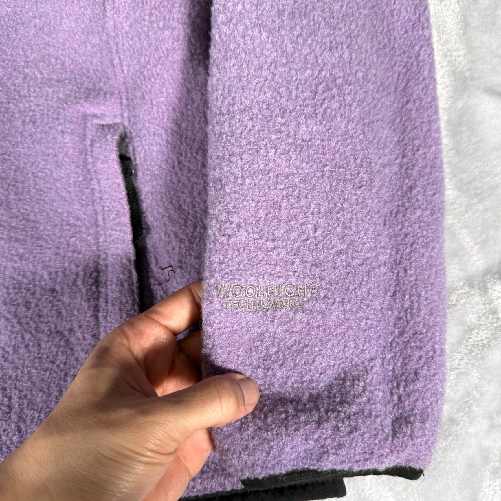 Vintage VINTAGE Woolrich Jacket Womens XL Purple Fleece Full Zip Technowool Size XL / US 12-14 / IT 48-50 - 2 Thumbnail