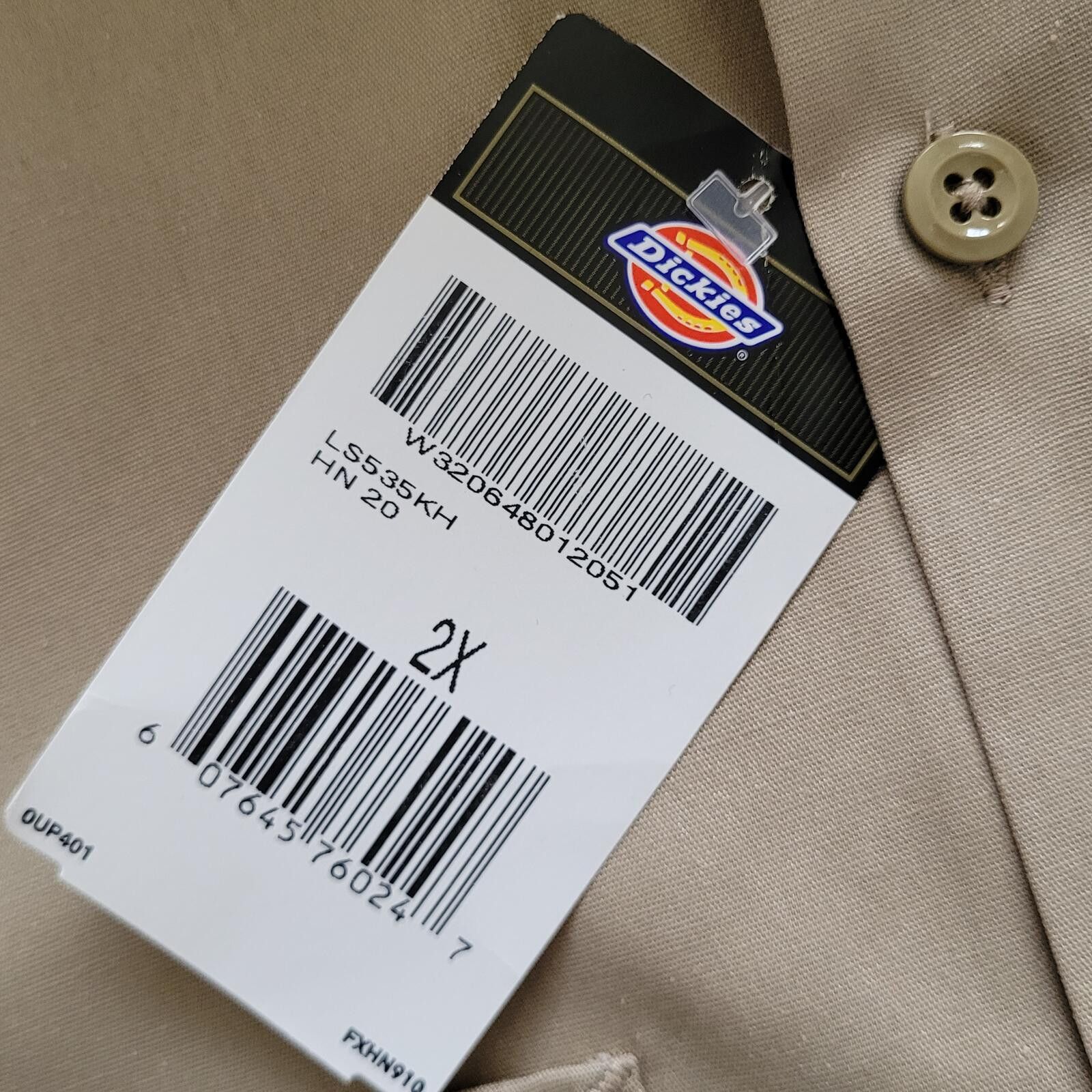 Dickies Dickies 2XL Work Shirt Khaki Short Sleeve Button Uniform NEW Size US XXL / EU 58 / 5 - 3 Thumbnail