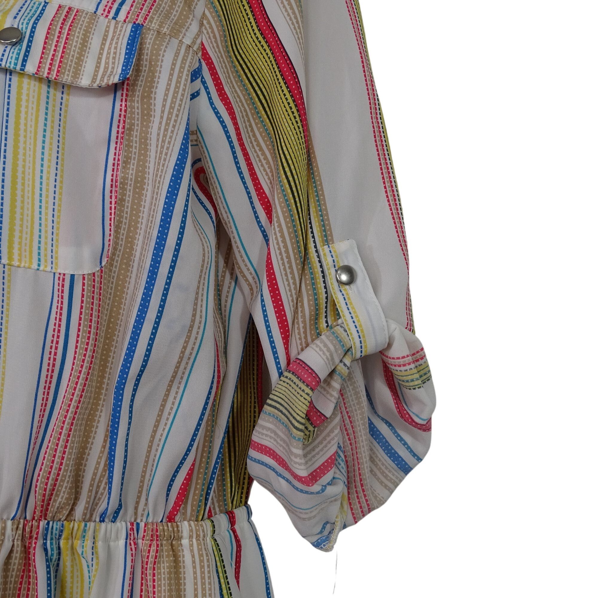 Other Bebop Striped Button Bodice Shirt Dress Women Size L Size L / US 10 / IT 46 - 4 Thumbnail