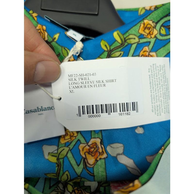 Casablanca o1rshd1 L'Amour En Fleur Long Sleeve Silk Shirt in Multi Size US XL / EU 56 / 4 - 19 Thumbnail