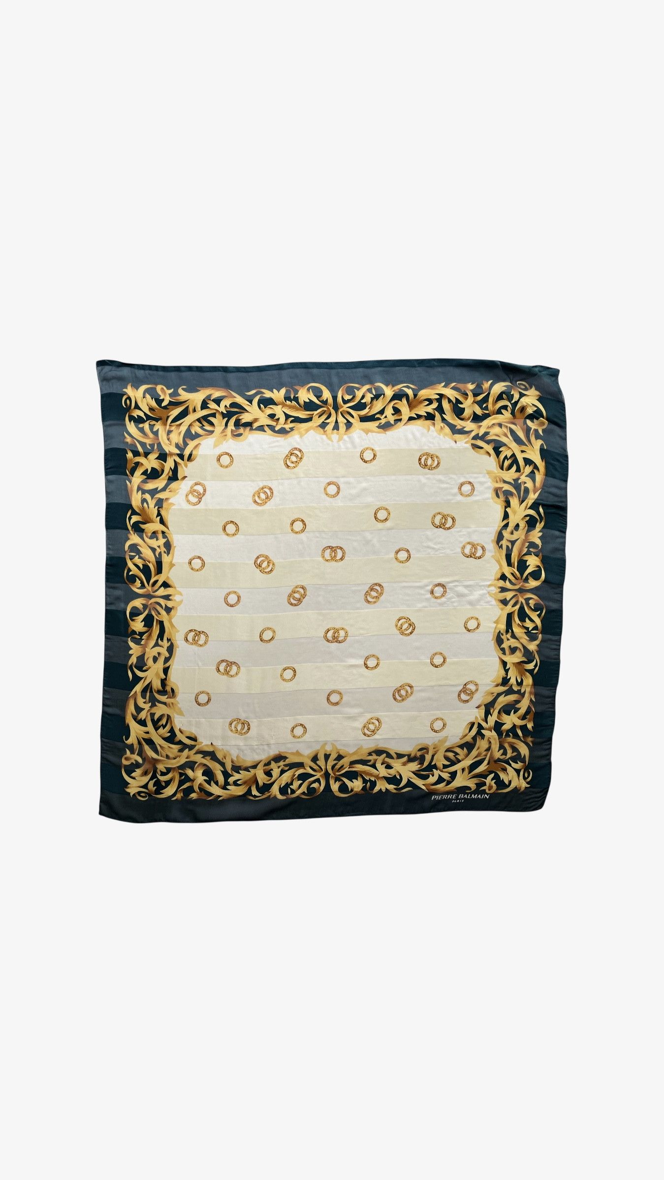 Balmain Vintage 90s Pierre Balmain Geometric & Abstract Silk Scarf Size ONE SIZE - 1 Thumbnail