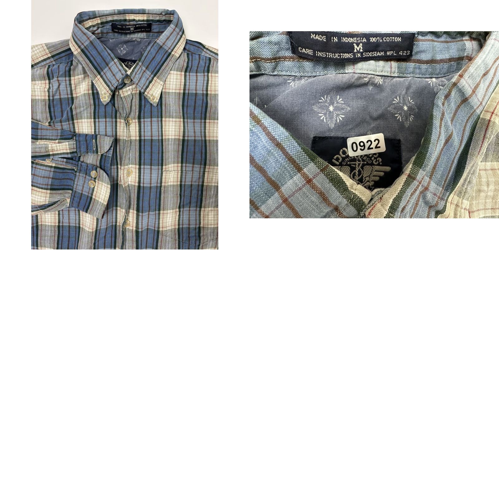 Dockers VINTAGE Dockers Shirt Men M Oversized Plaid Blue 90s Cotton Button-Up Casual Business Travel Headline: 90s/Preppy Theme, Mens Size US M / EU 48-50 / 2 - 10 Thumbnail