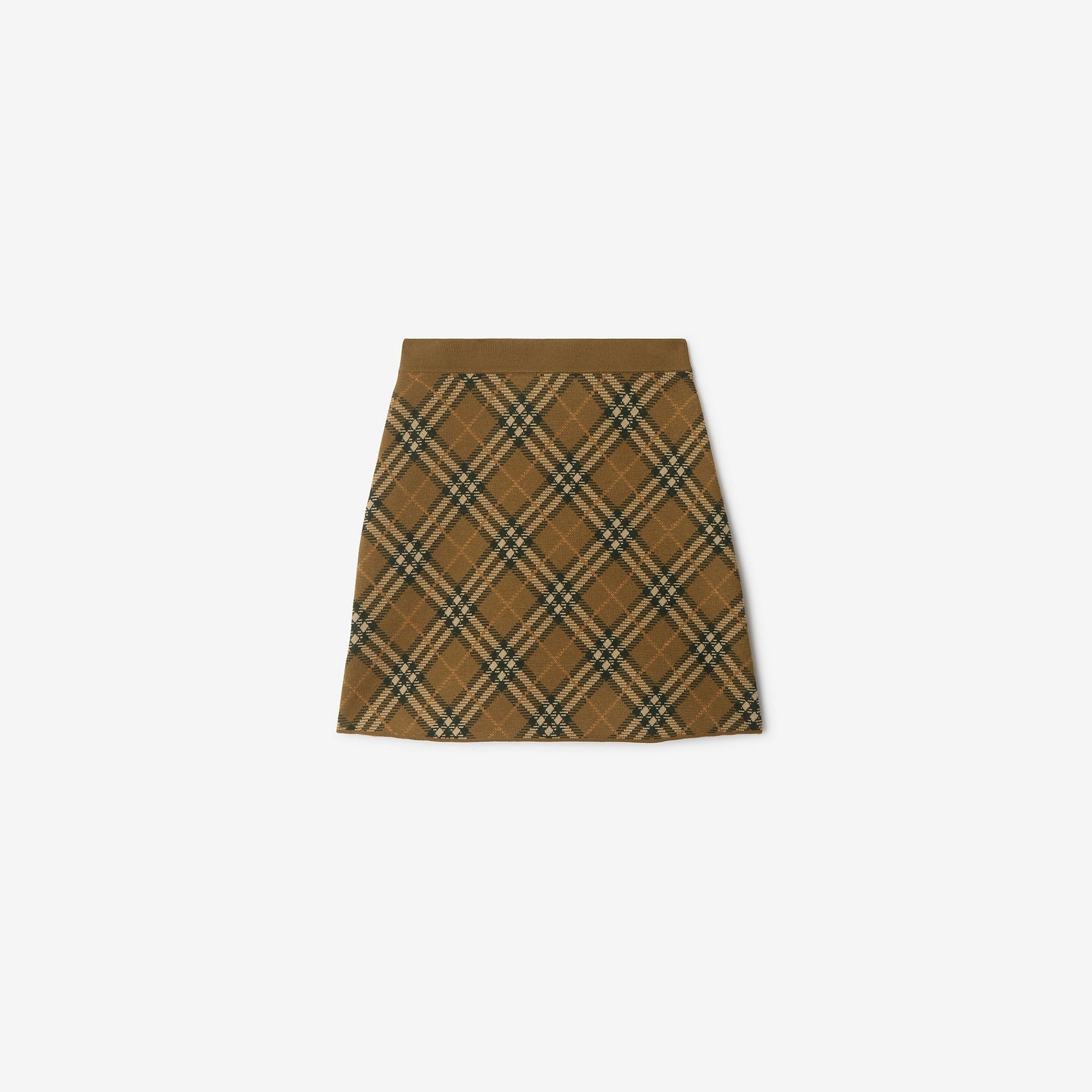 Burberry o1w1db10426 Check Wool Blend Mini Skirt in Multicolor Size 27" / US 4 / IT 40 - 1 Thumbnail