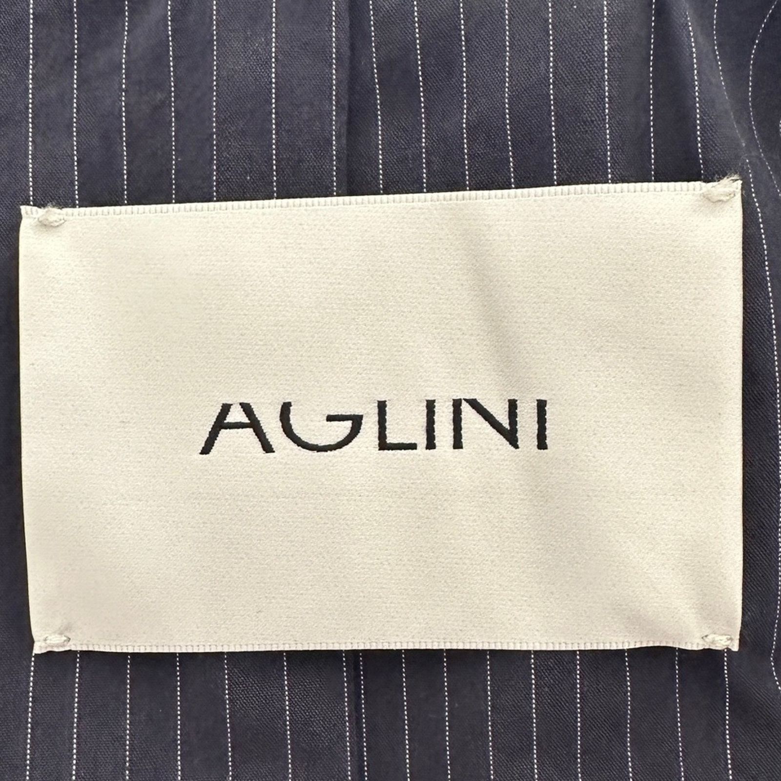 AGLINI AGLINI Pinstriped 100% COTTON Wrap Tie Blazer Blue White 42 Size M / US 6-8 / IT 42-44 - 10 Thumbnail