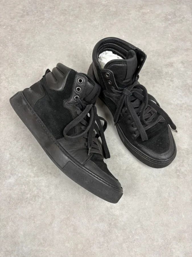Yves Saint Laurent FW2002 Yves Saint Laurent Black Suede Leather High Sneakers Size US 7 / EU 40 - 5 Thumbnail