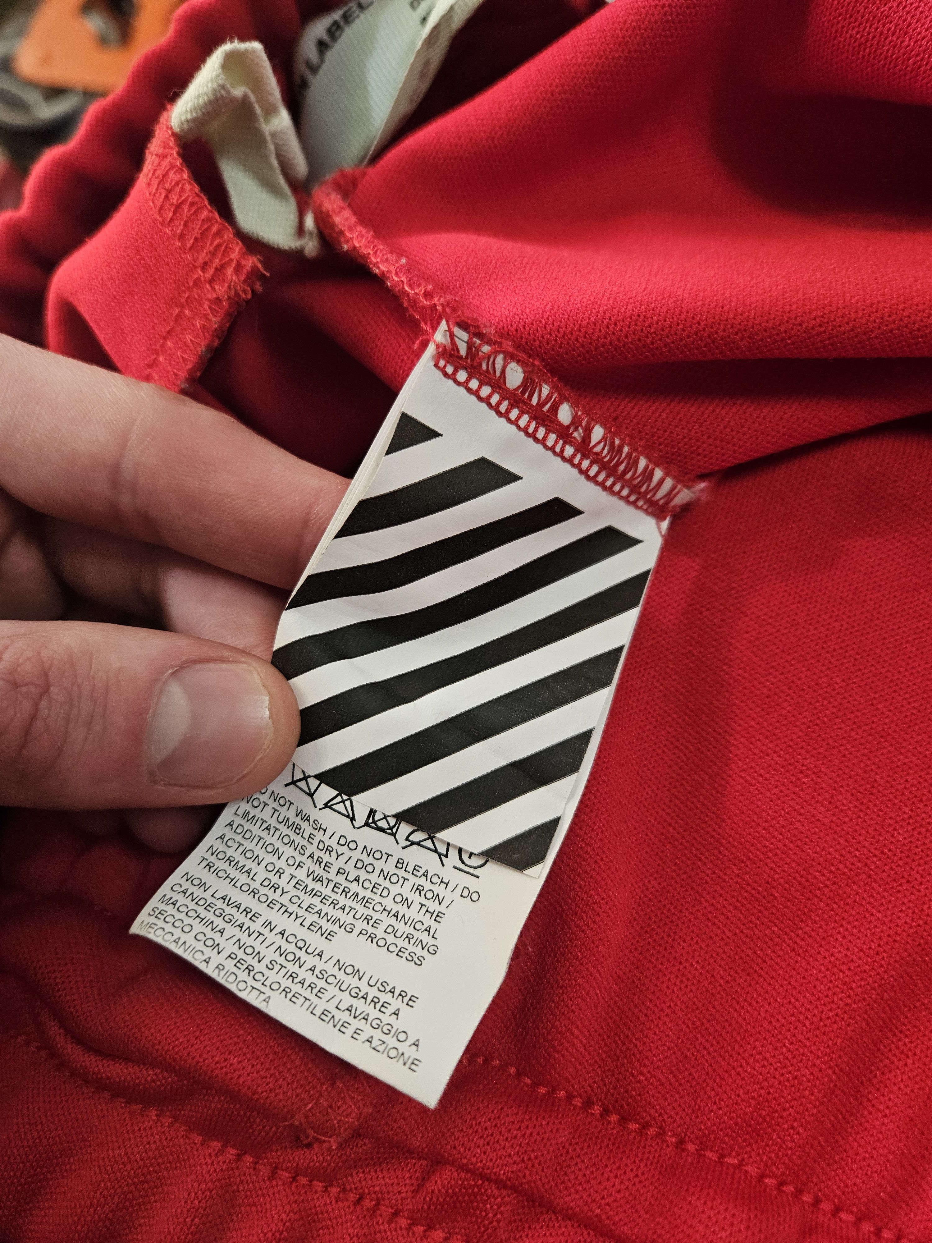Off-White Flared Red Embroidered Virgil Abloh Sweatpants Size US 32 / EU 48 - 8 Thumbnail