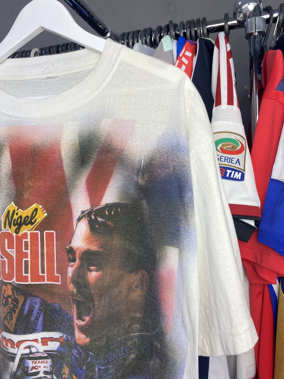 Vintage Rare vintage 1990s Formula 1 racing T-shirt Nigel Mansell Size US XL / EU 56 / 4 - 3 Thumbnail