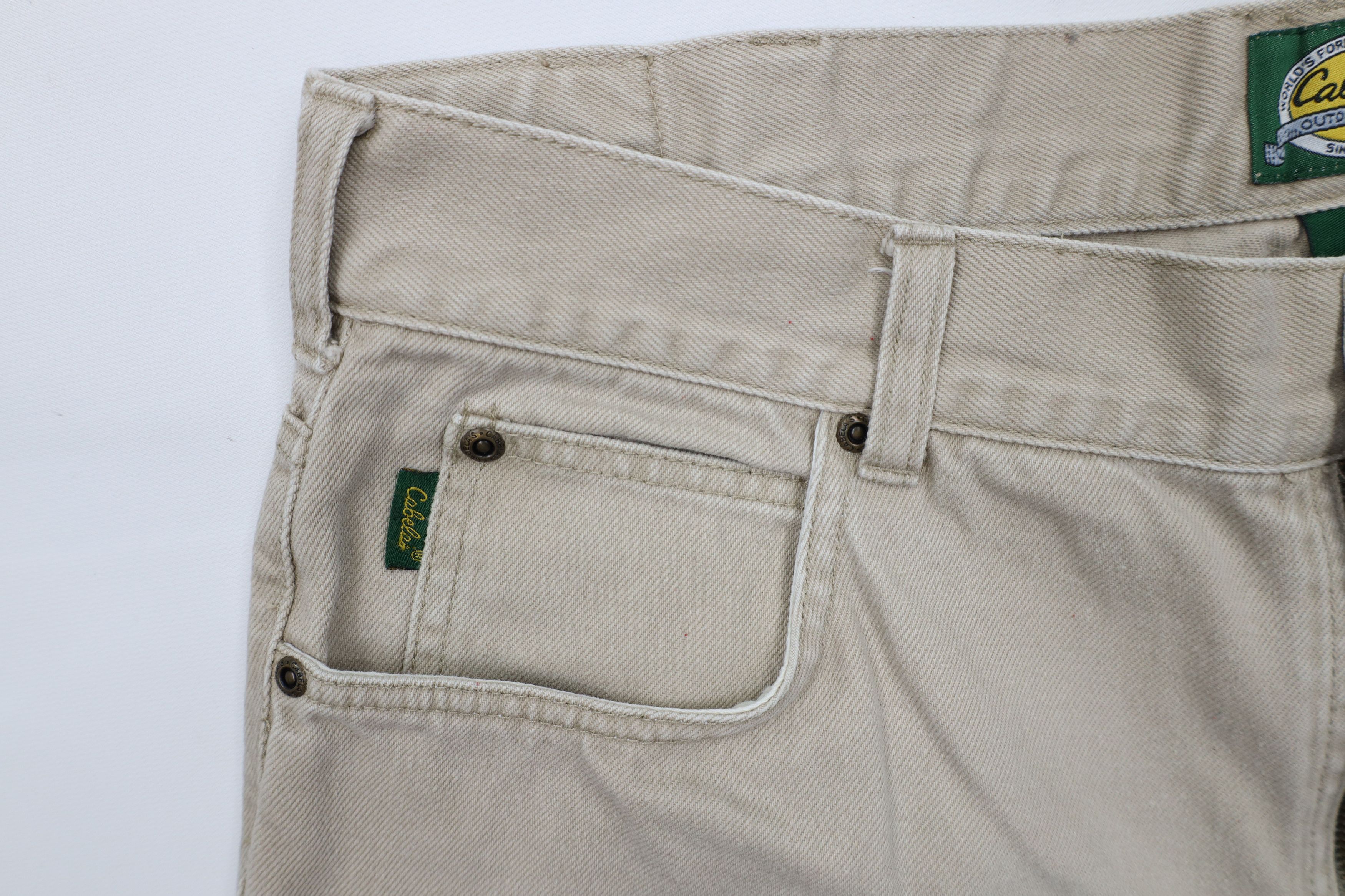 Cabelas × Vintage Vintage 90s Cabelas Straight Leg Denim Jeans Beige Cotton Size US 36 / EU 52 - 9 Thumbnail