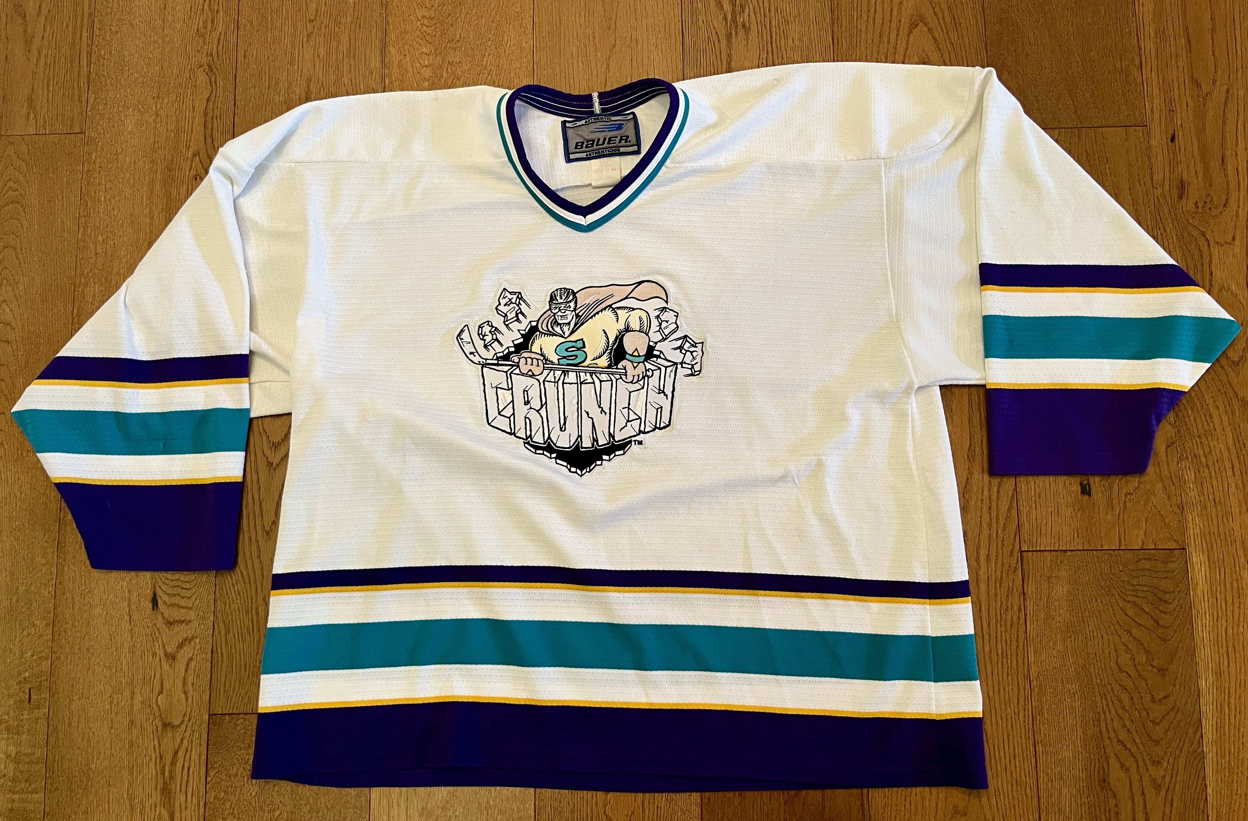 Other Vintage 90s Syracuse Crunch Hockey Jersey XL Bauer AHL Size US XL / EU 56 / 4 - 1 Thumbnail