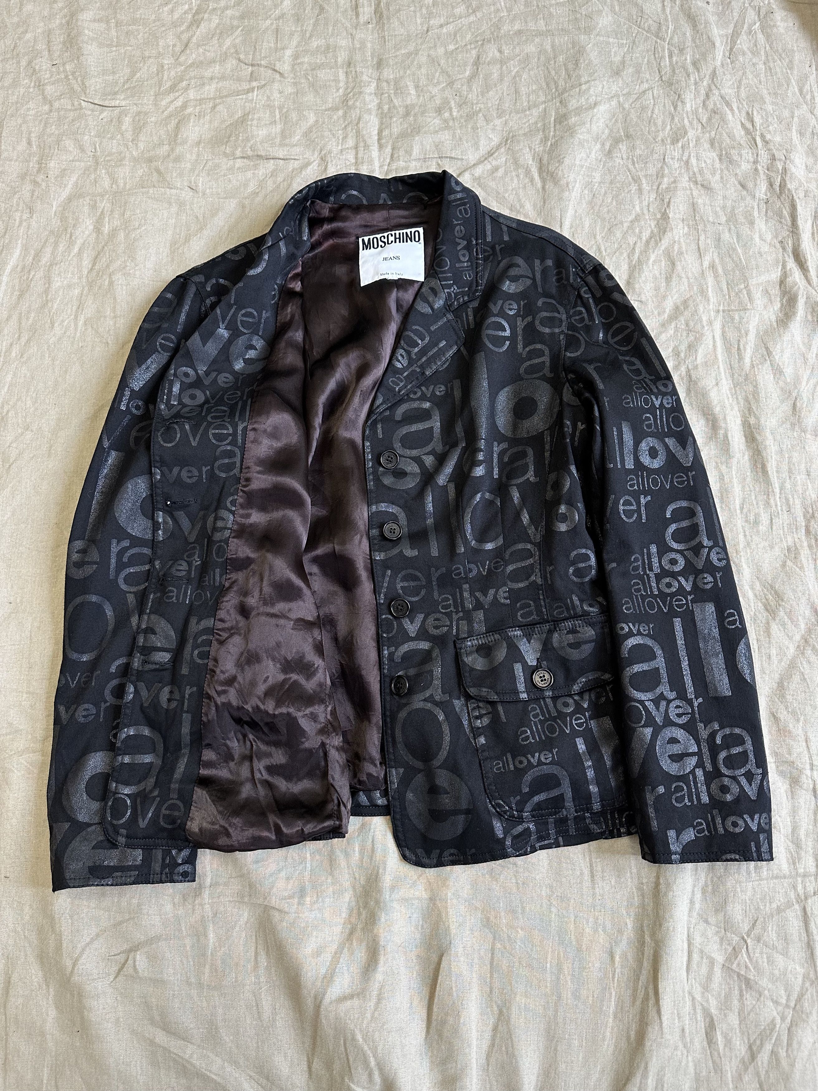 Moschino Moschino Jeans Vintage Letter Patern Blazer Jacket 6356AC Size L / US 10 / IT 46 - 3 Thumbnail