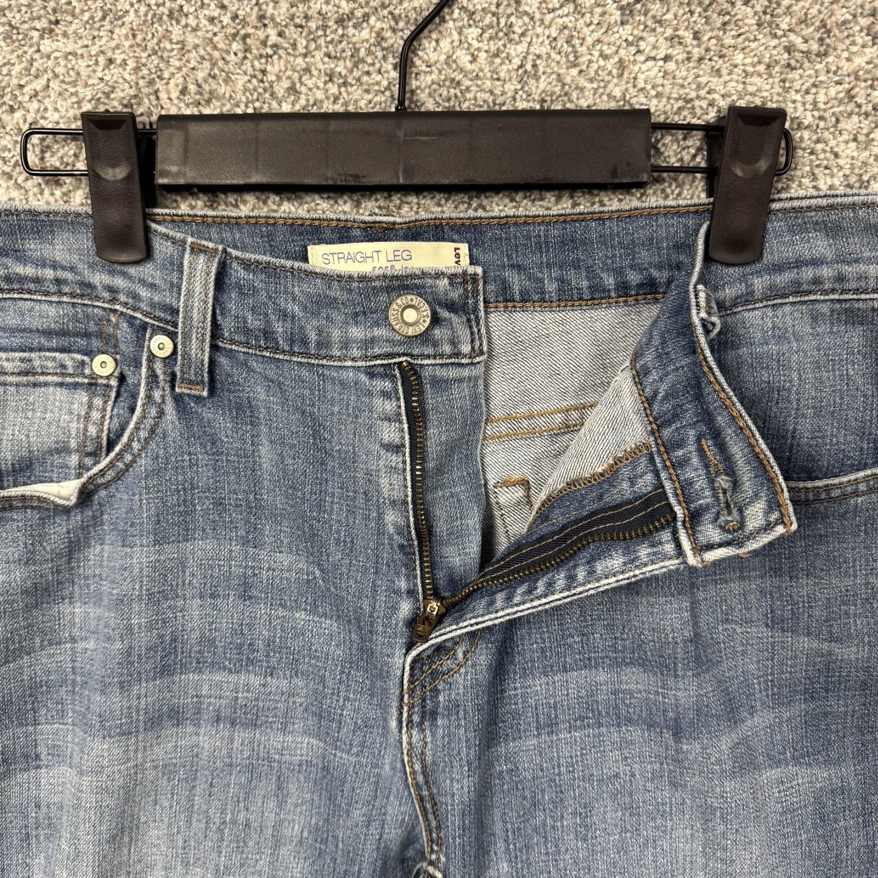 Levi's VINTAGE Levi's 505 Jeans Men 34x30 Straight Zip Fly Denim Blue Regular Fit Classic Pockets 80s 90s Size US 34 / EU 50 - 6 Thumbnail