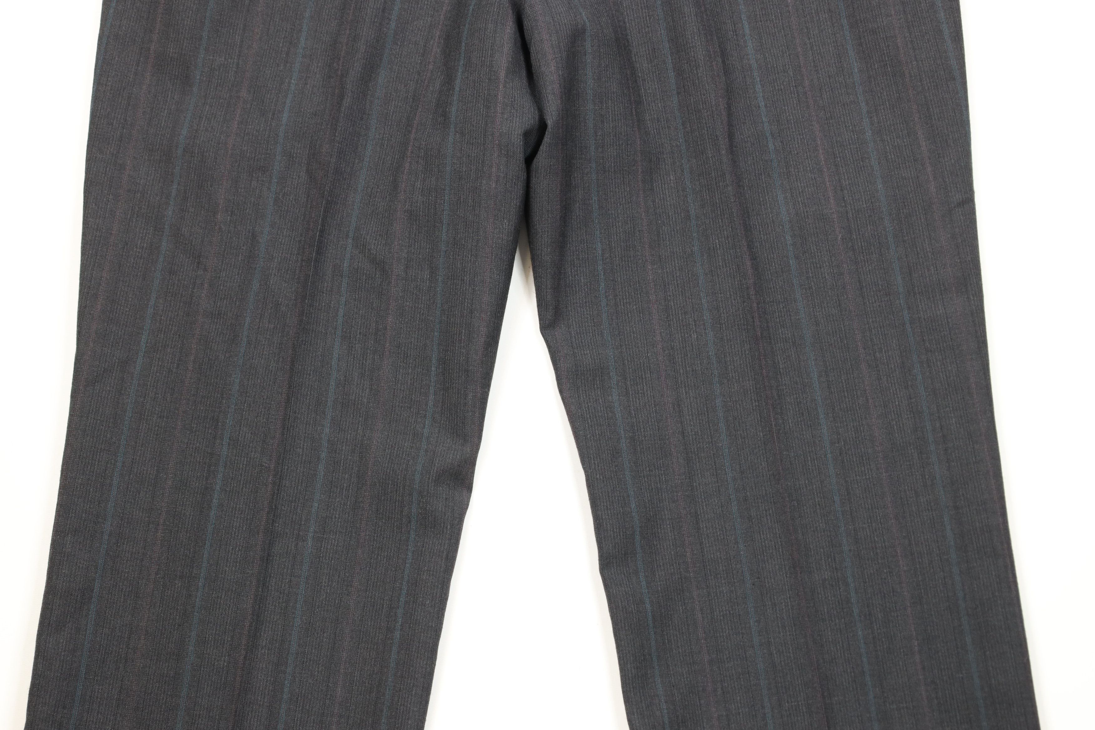 Vintage Vintage 90s Streetwear Wool Striped Wide Leg Chino Pants USA Size US 40 / EU 56 - 13 Thumbnail