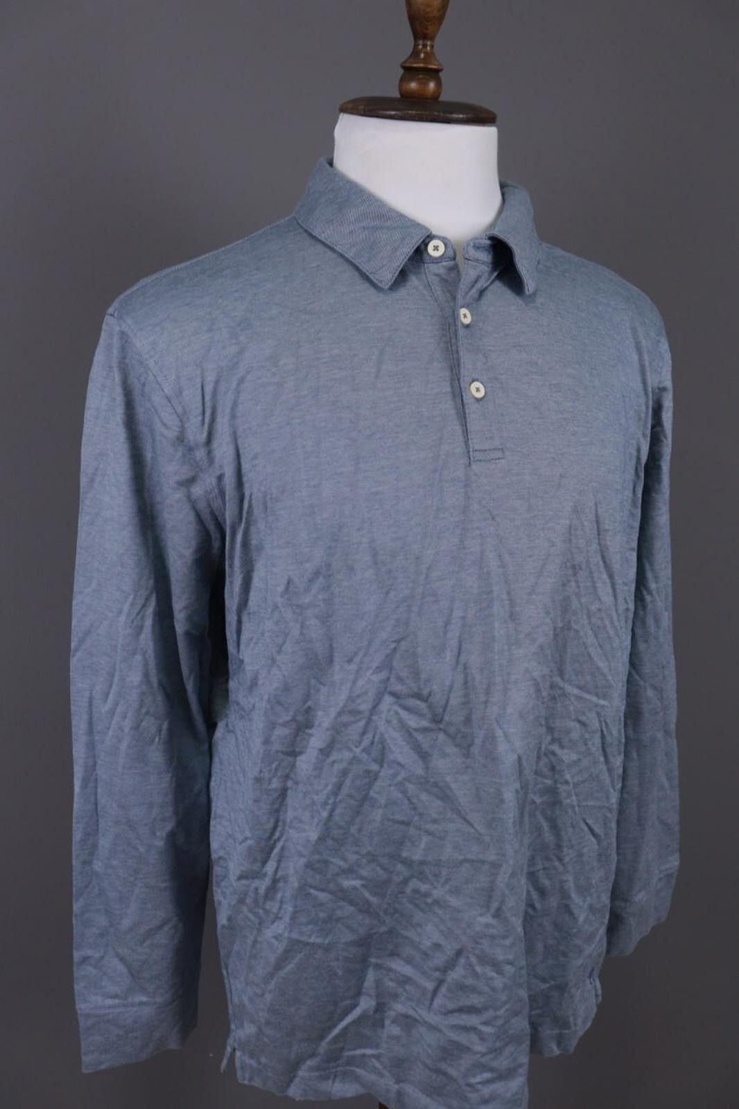 Gieves & Hawkes Gieves & Hawkes Blue Long Sleeve Polo Shirt Size XXL Size US XXL / EU 58 / 5 - 3 Thumbnail