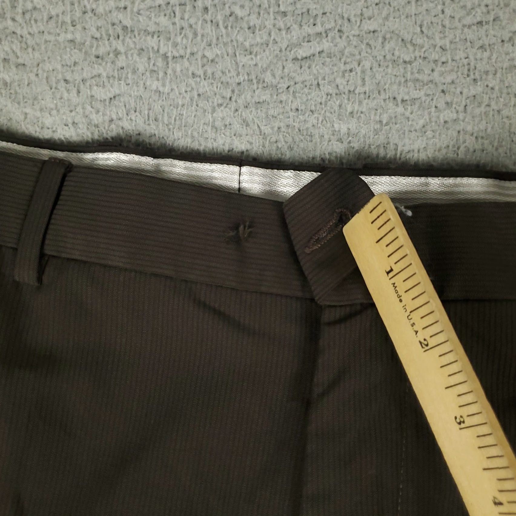 Zanella Zanella Pants Mens 36x26 Wool Dress Flat Front Brown Chino Trousers Regular Straight Size US 36 / EU 52 - 3 Thumbnail